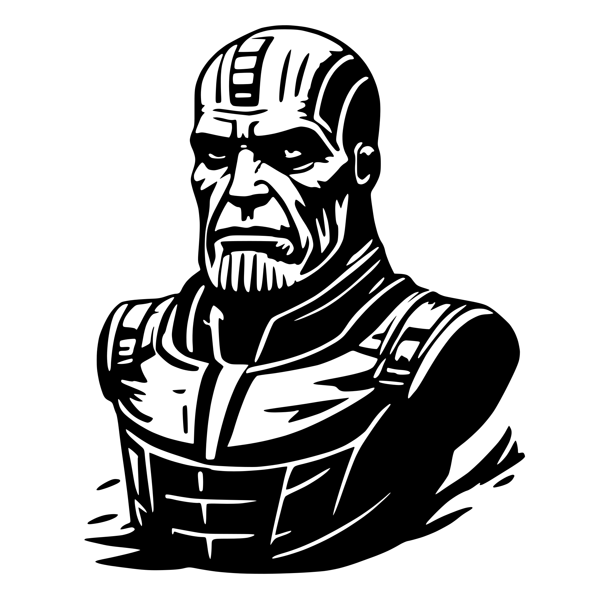 AI-generated SVG of a Thanos