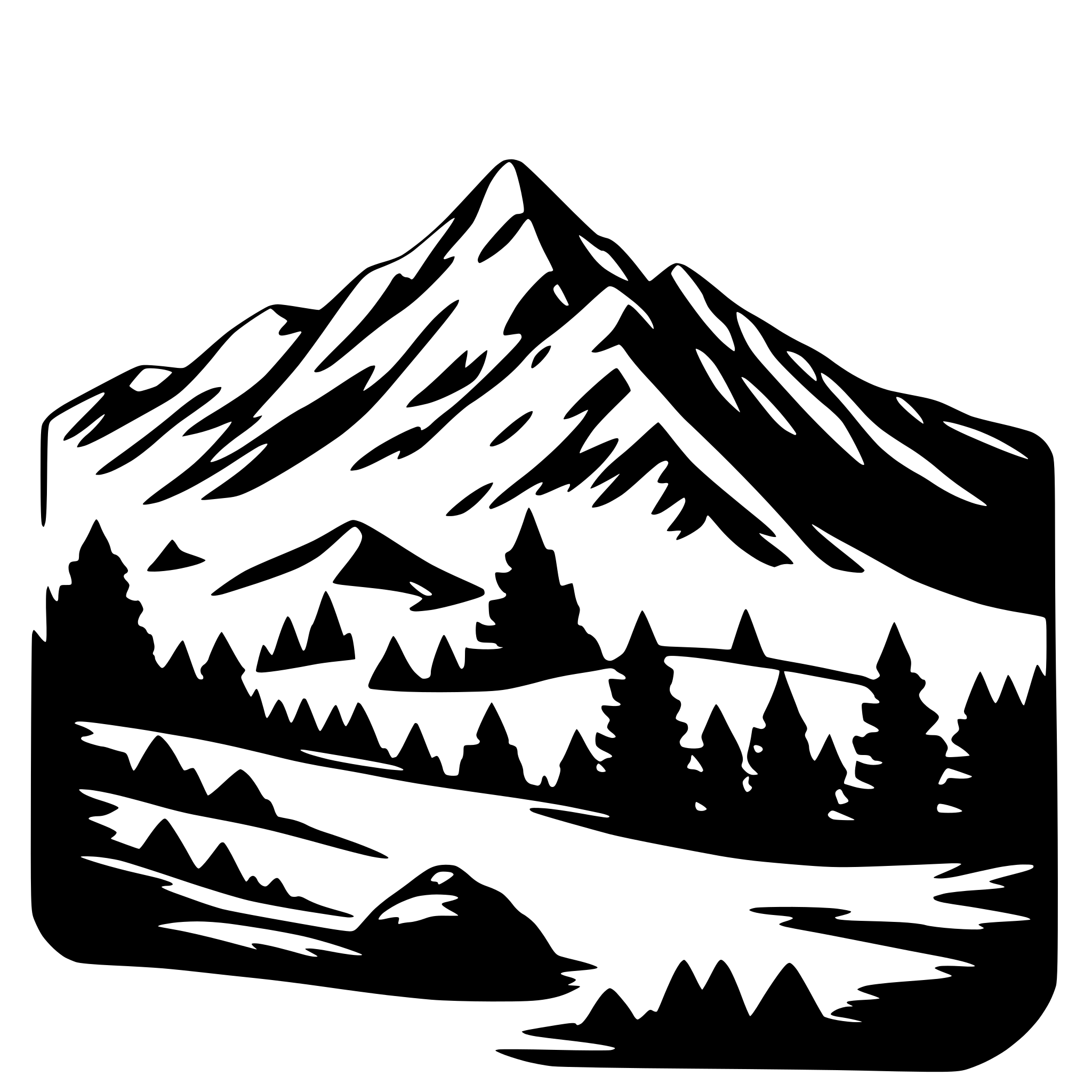 AI-generated SVG of a mountains