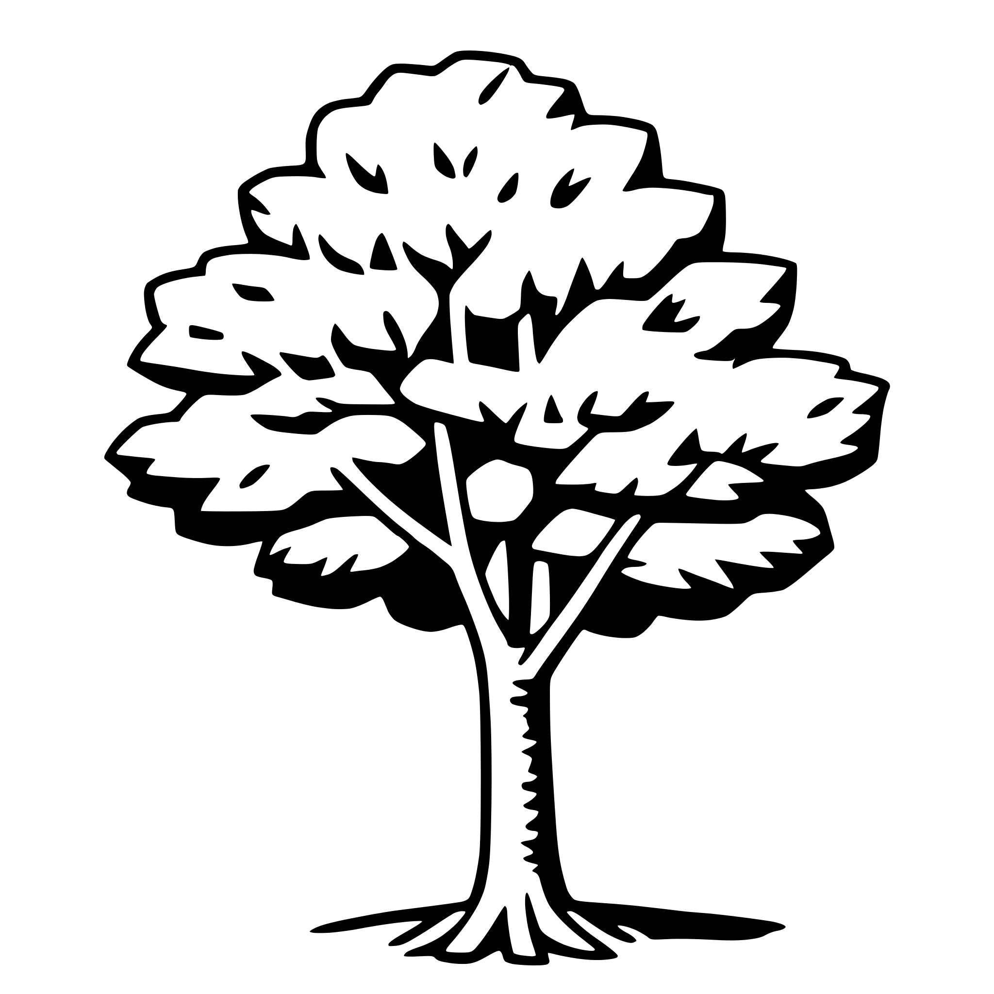 AI-generated SVG of a beech tree