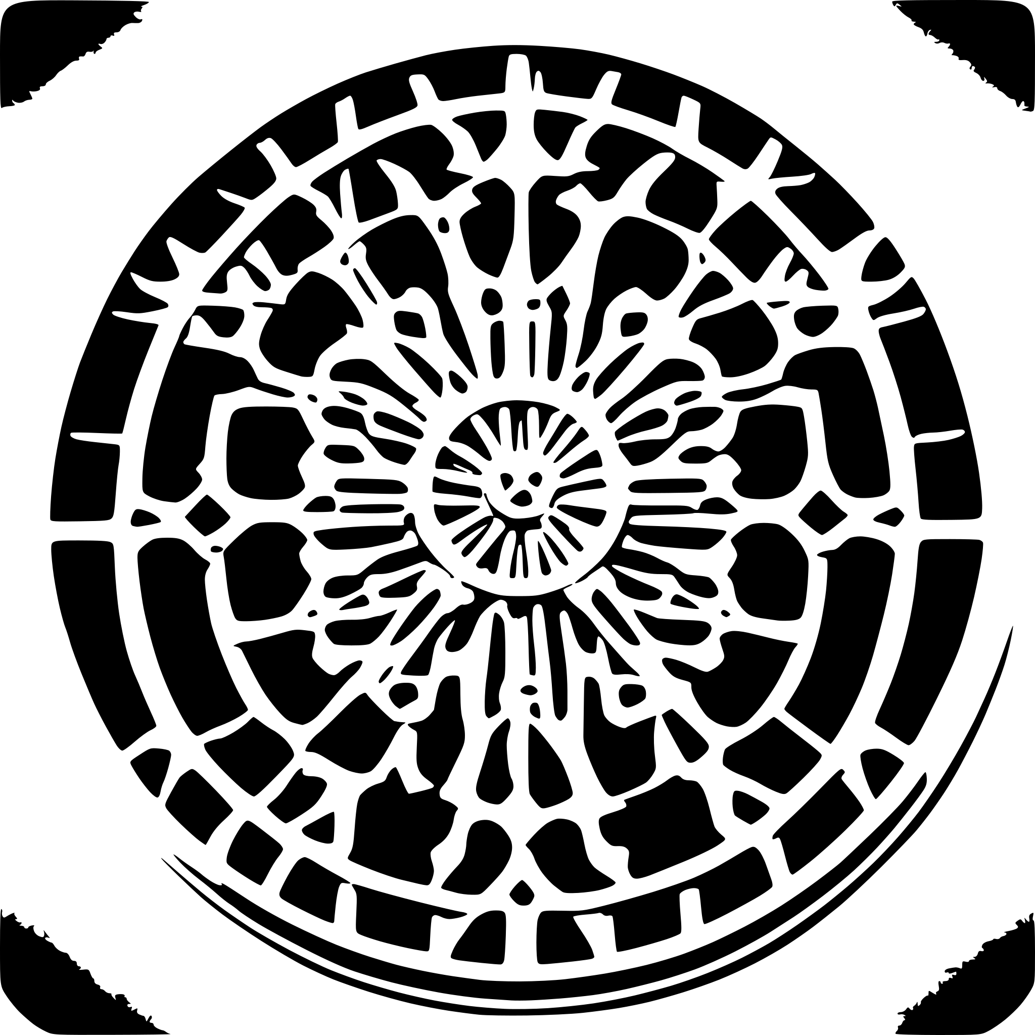 AI-generated SVG of a Amiens rose window