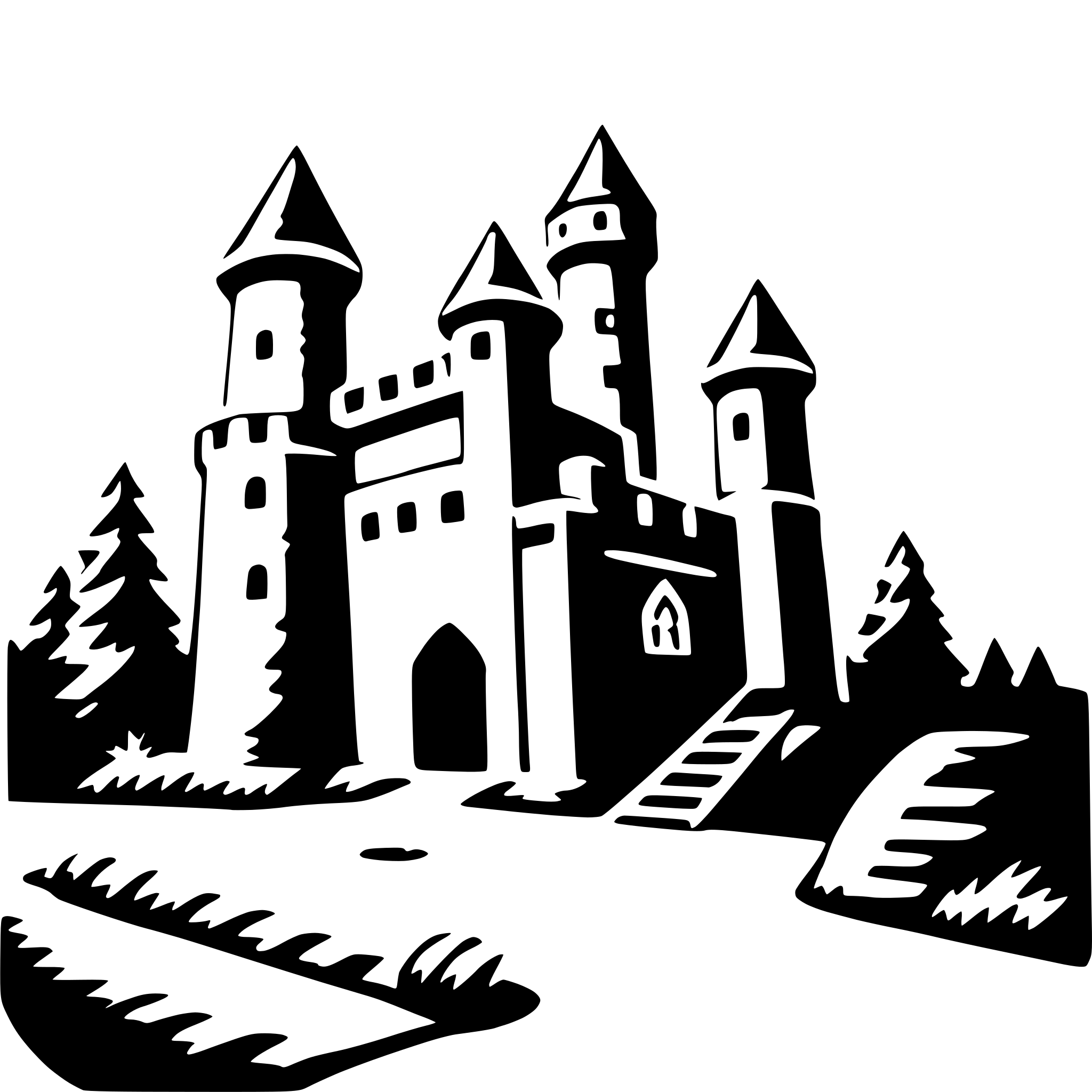 AI-generated SVG of a exploring ancient castle