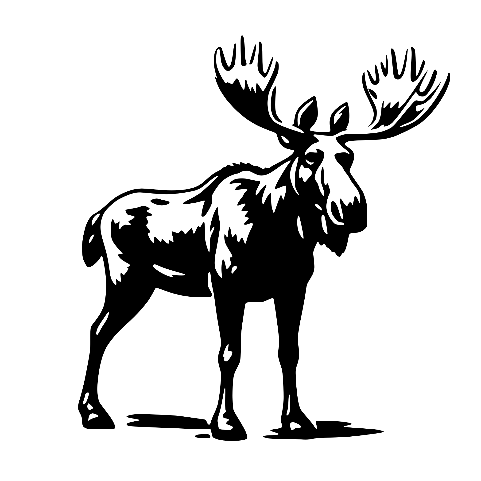 AI-generated SVG of a moose