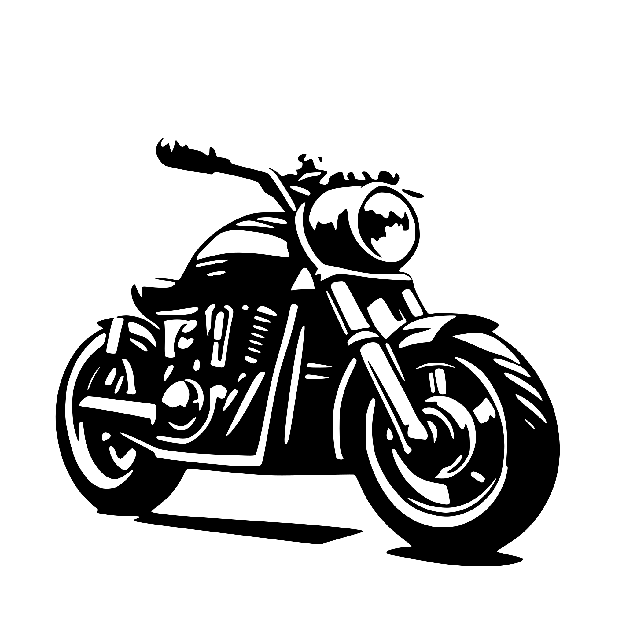AI-generated SVG of 'A motobike, front view'
