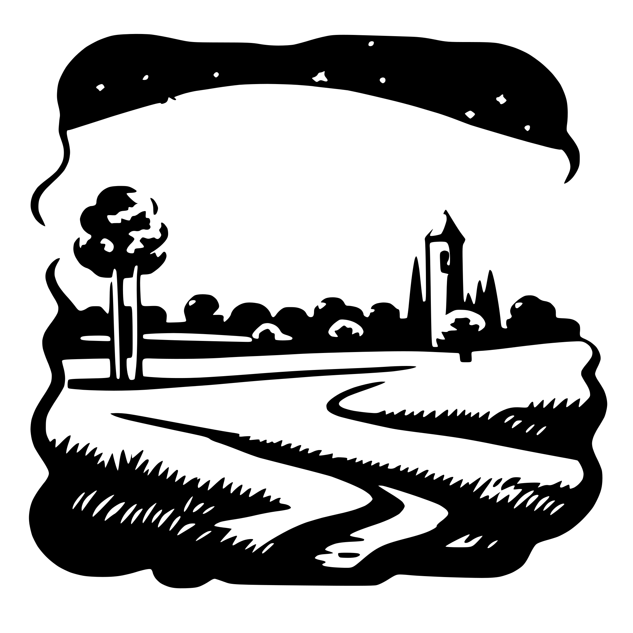 AI-generated SVG of a starry night