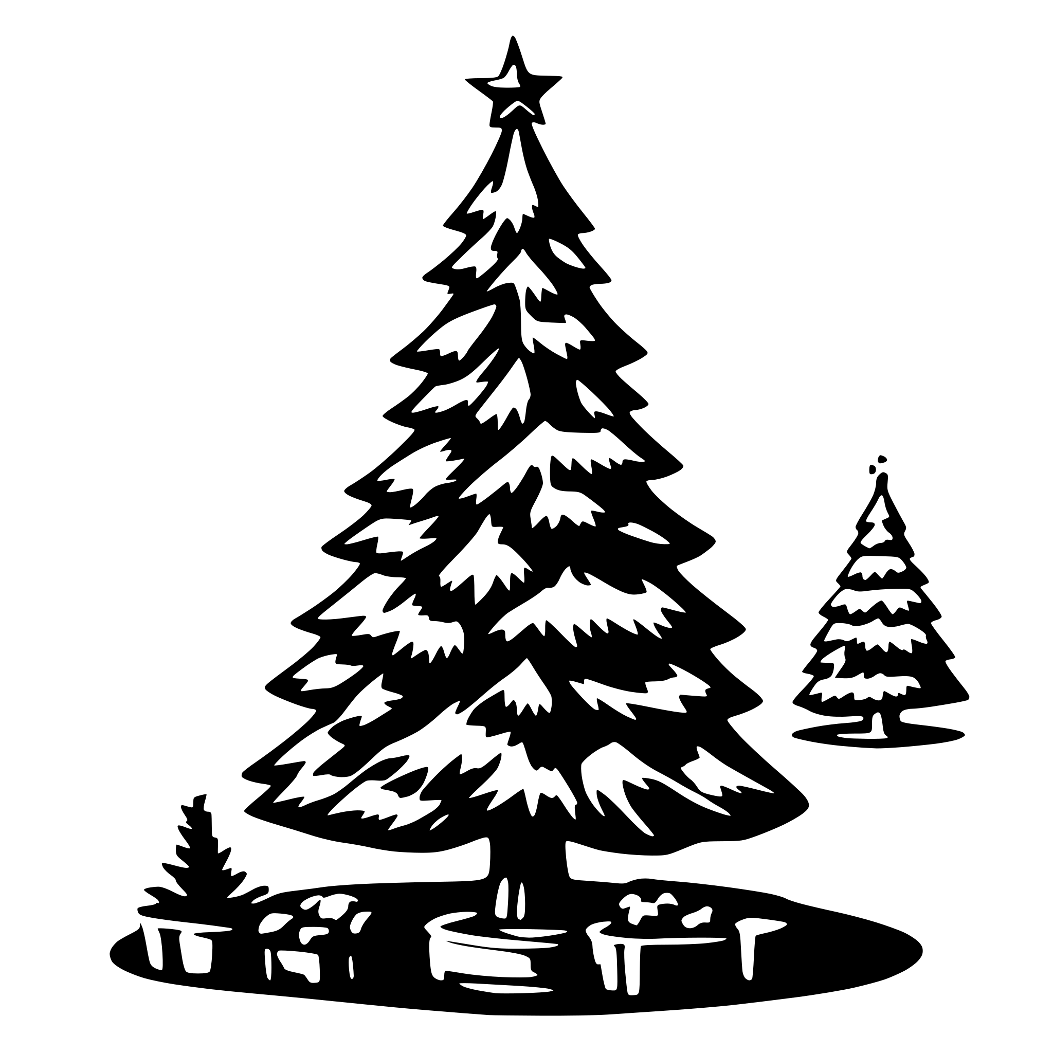 AI-generated SVG of 'Old fashioned Xmas tree'