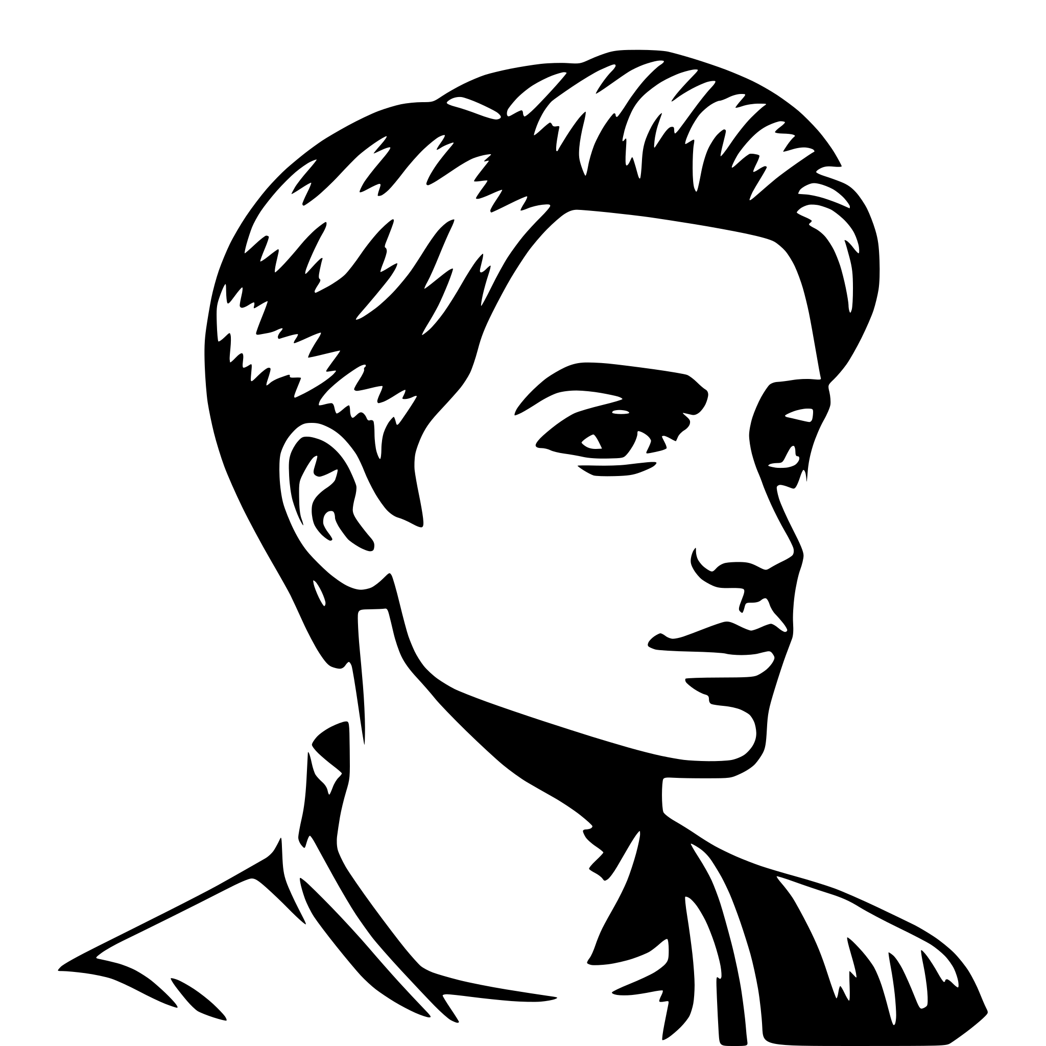 AI-generated SVG of 'young man haircut'