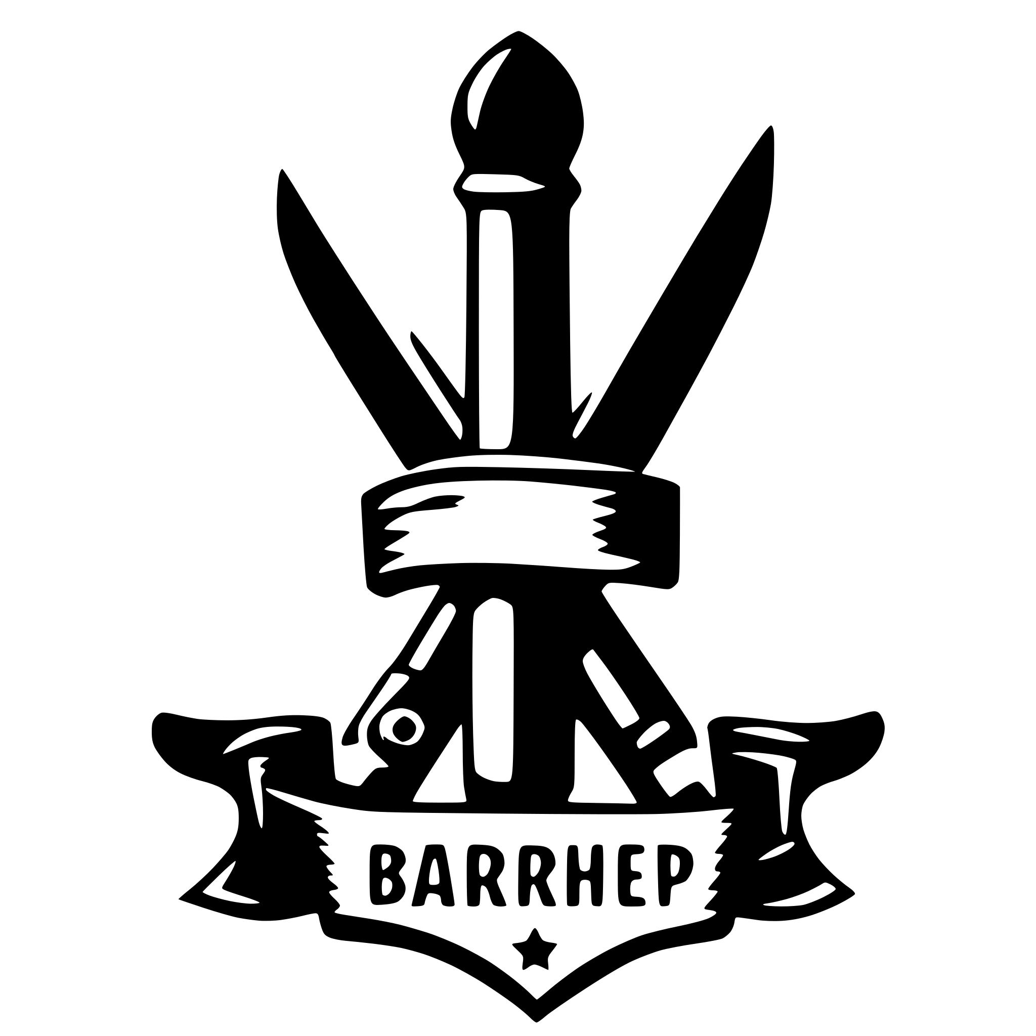 AI-generated SVG of a barbershop logo with a scissor in the middle