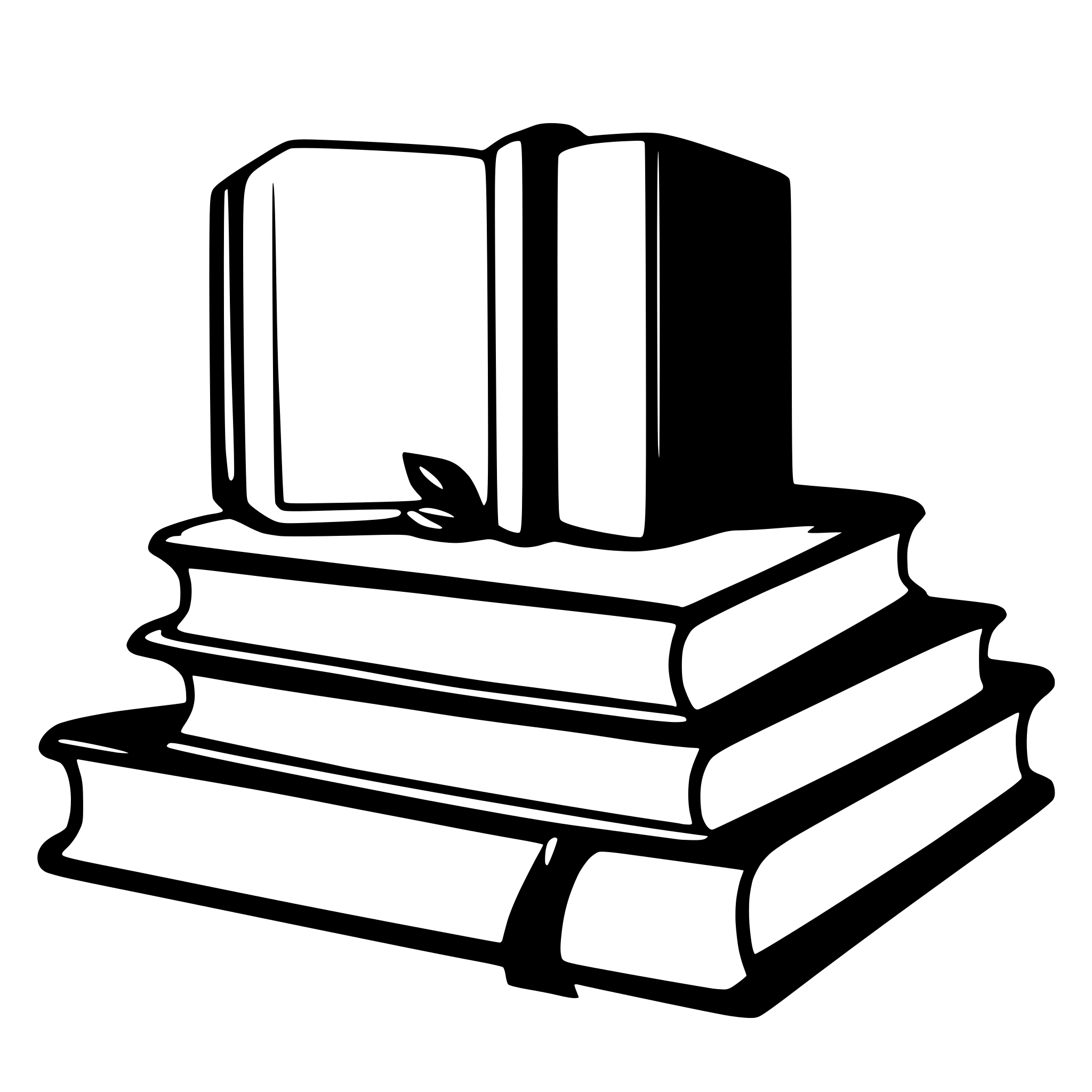 AI-generated SVG of a books