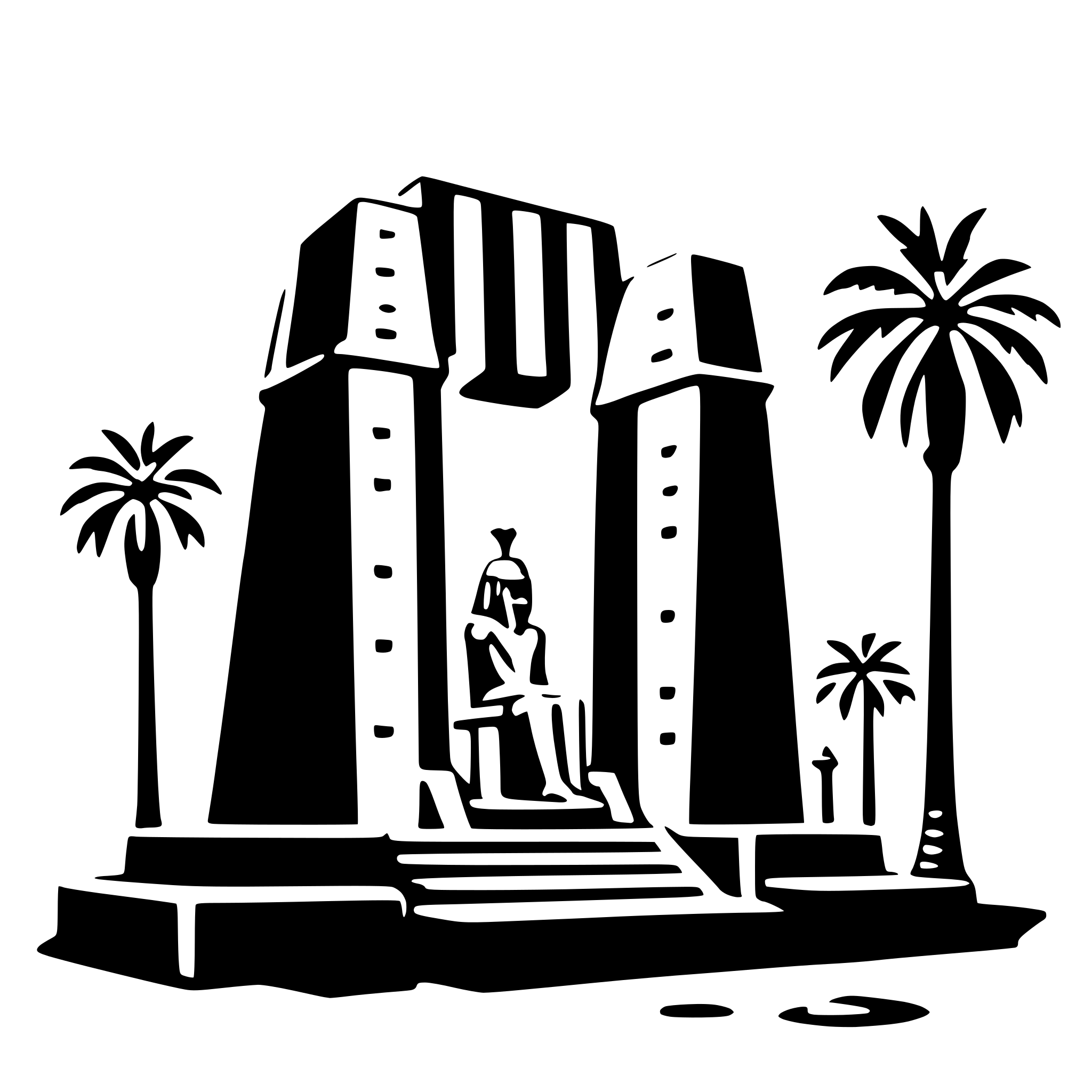 AI-generated SVG of a luxor temple