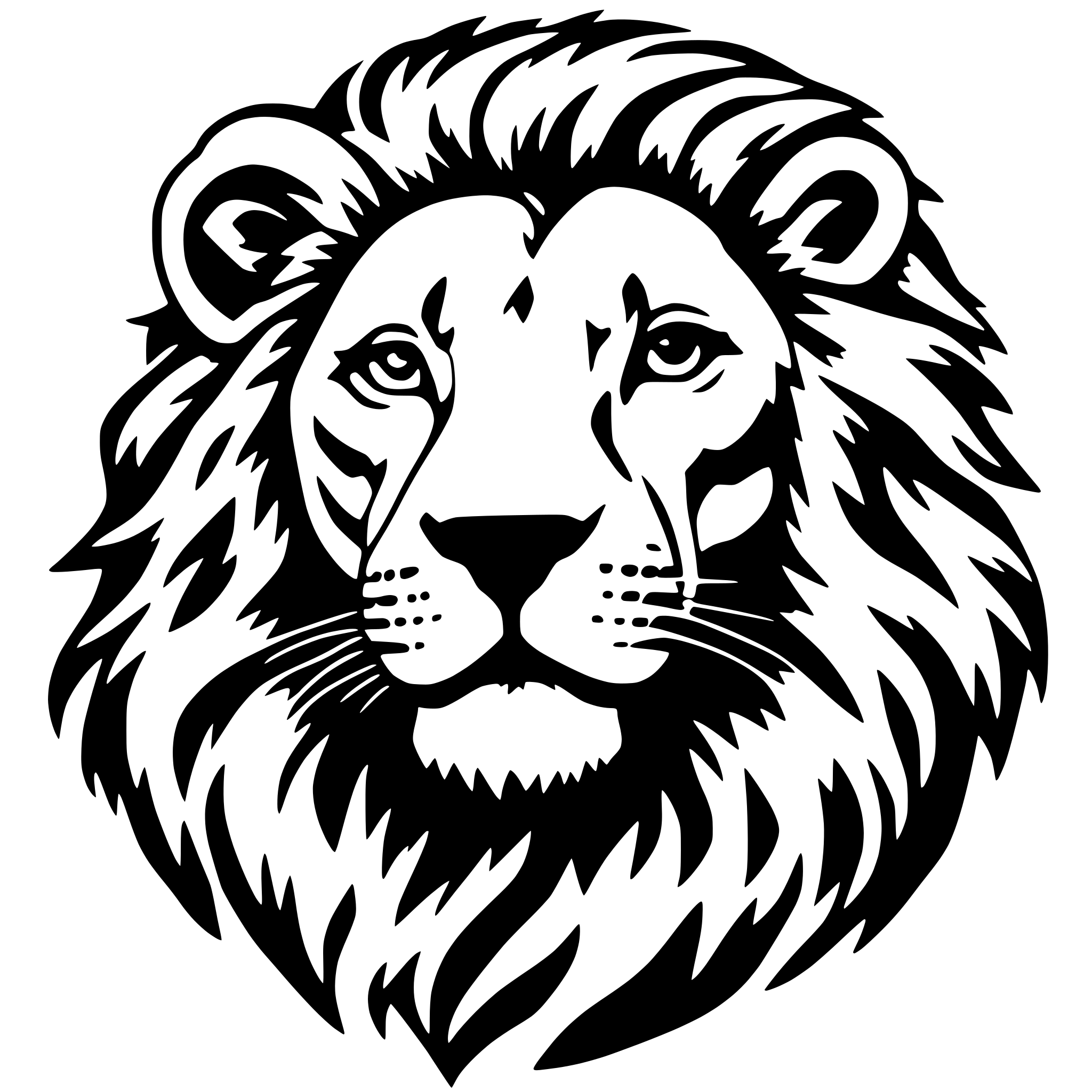 AI-generated SVG of a lion svg image
