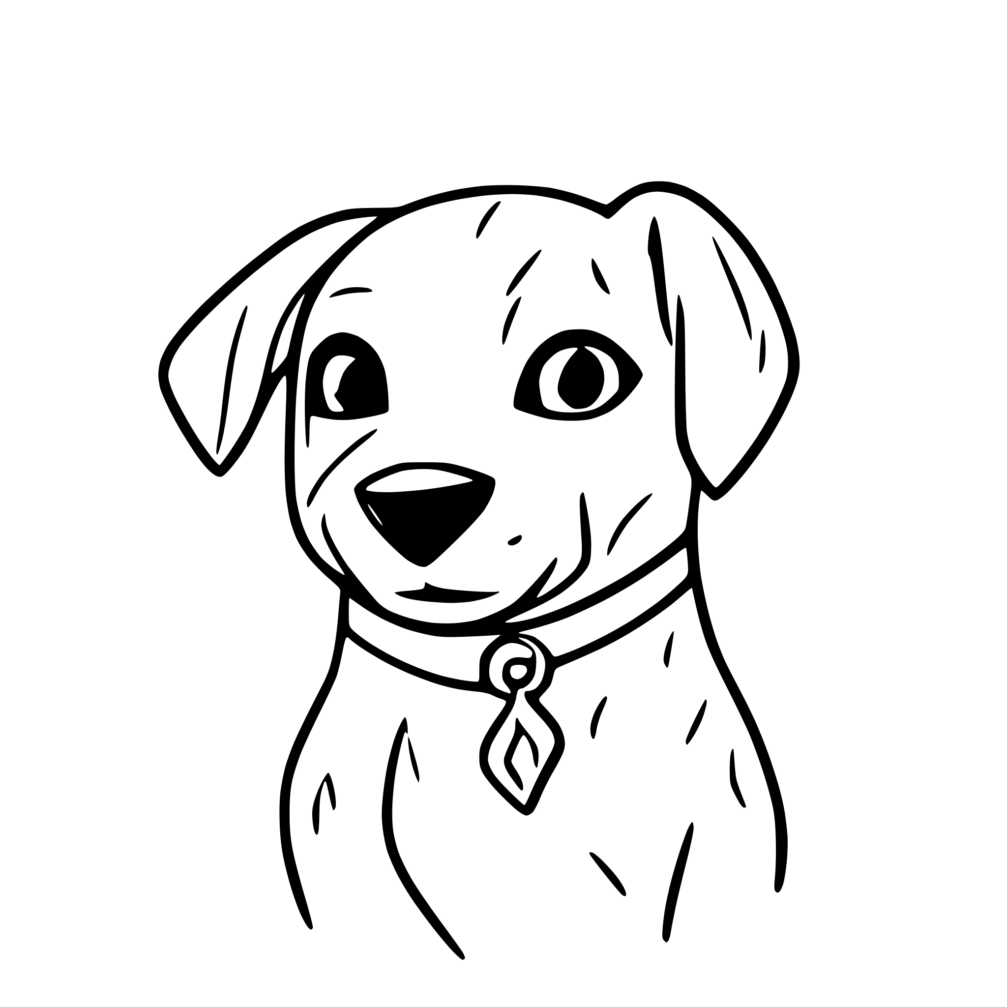 AI-generated SVG of 'bulterier outline dog'