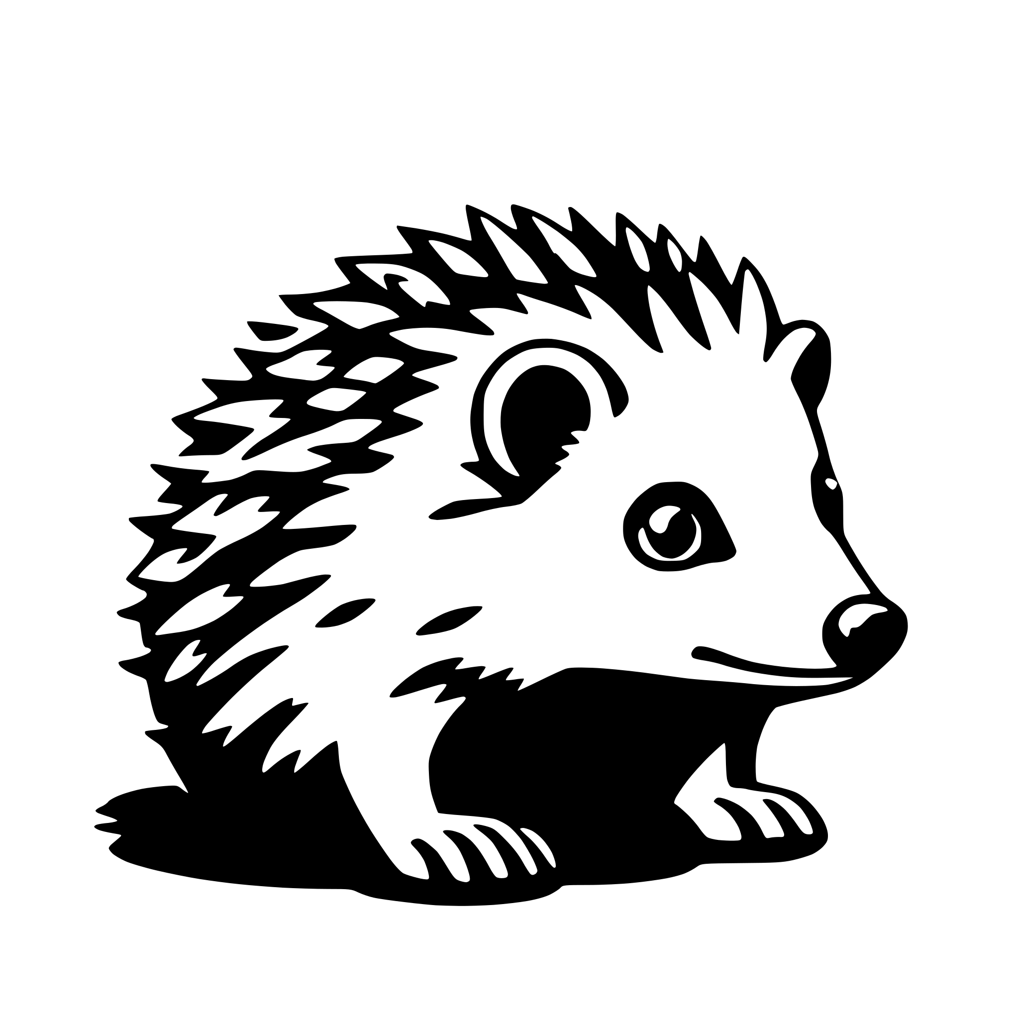 AI-generated SVG of a hedgehog