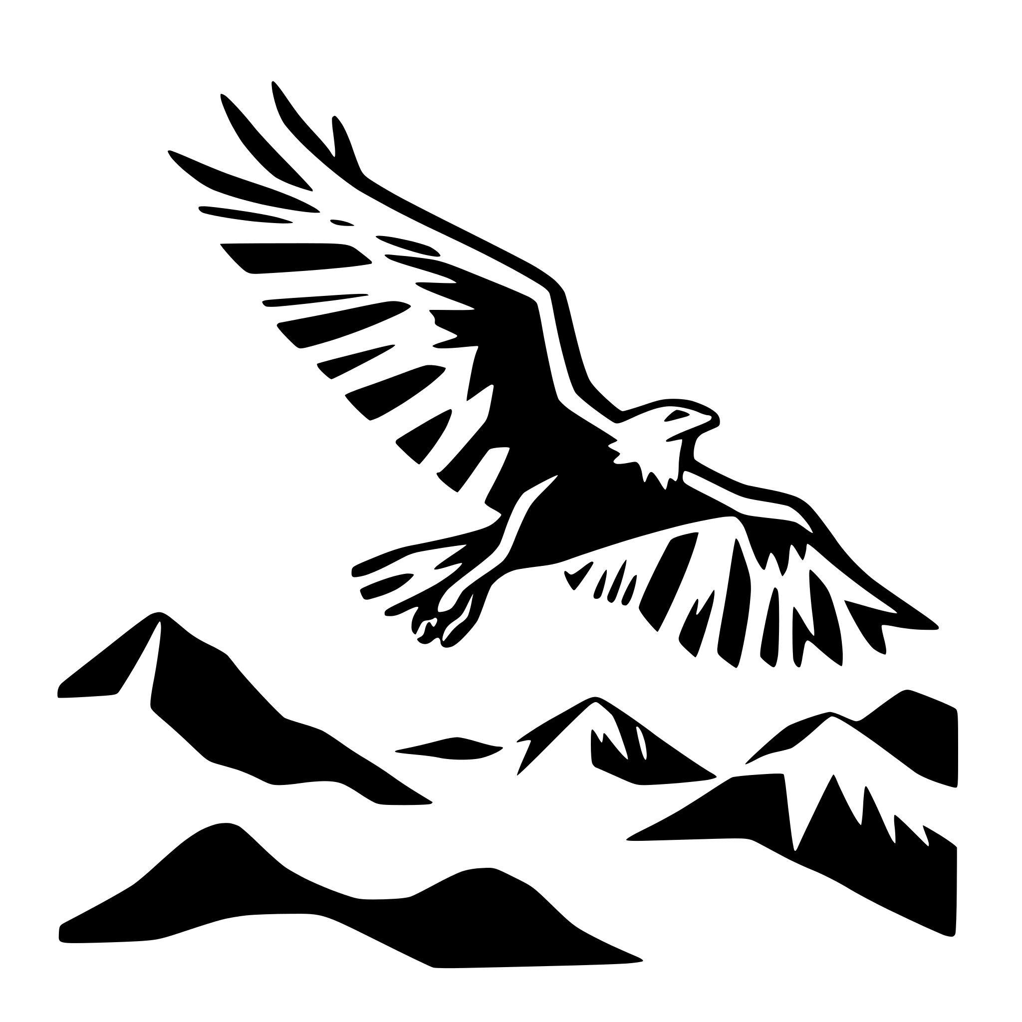 AI-generated SVG of 'eagle soaring over mountains'