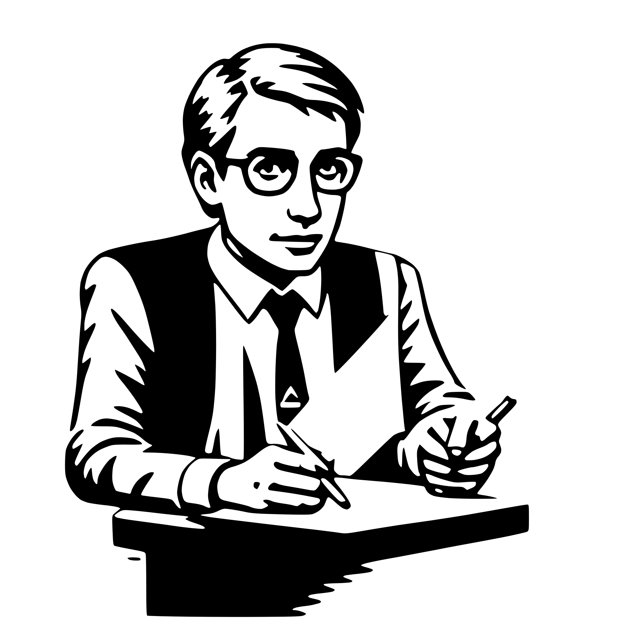 AI-generated SVG of a statistician