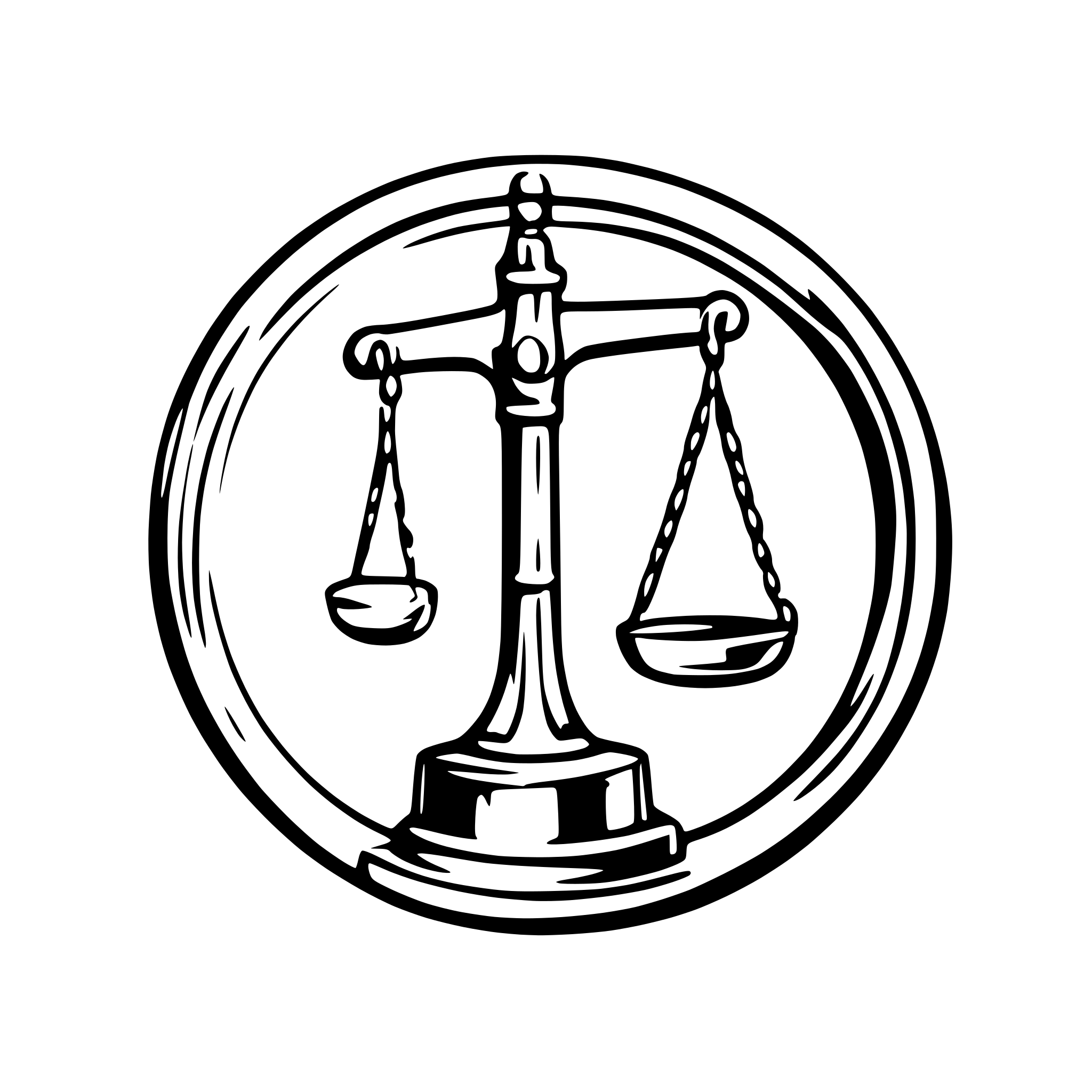 AI-generated SVG of a antique scale, auction house, Letter A and H