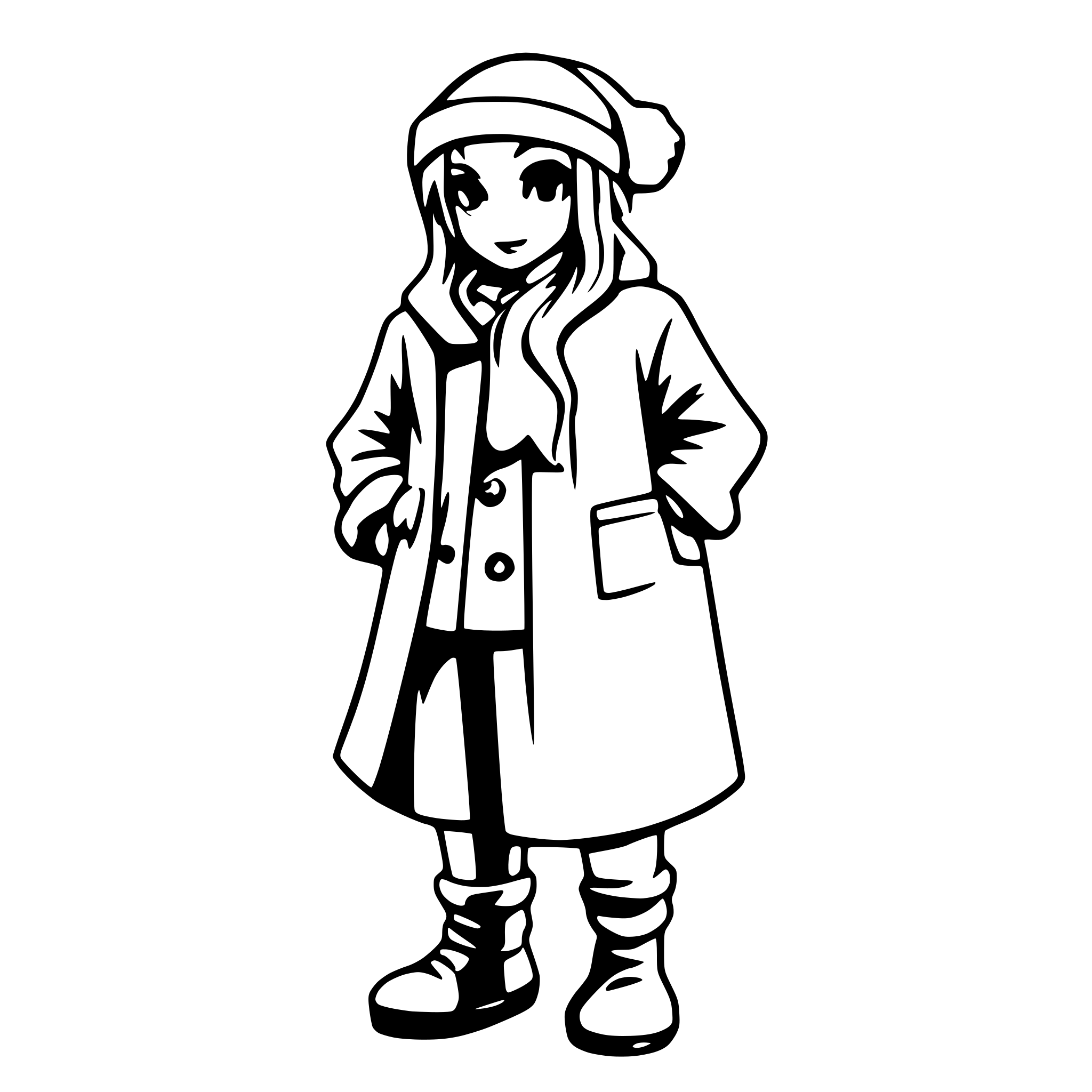 AI-generated SVG of a santa claus full body