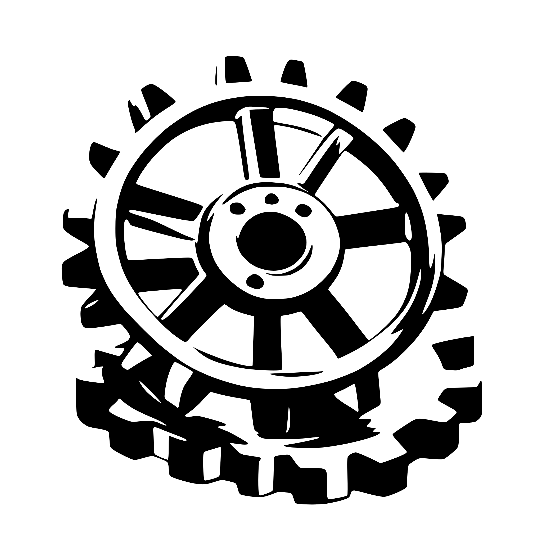 AI-generated SVG of 'gear on a transparent background'