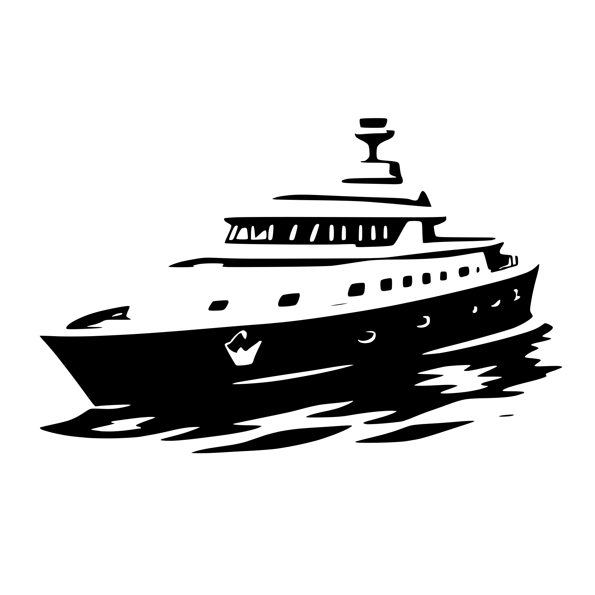 AI-generated SVG of a luxury yacht on a quiet sea