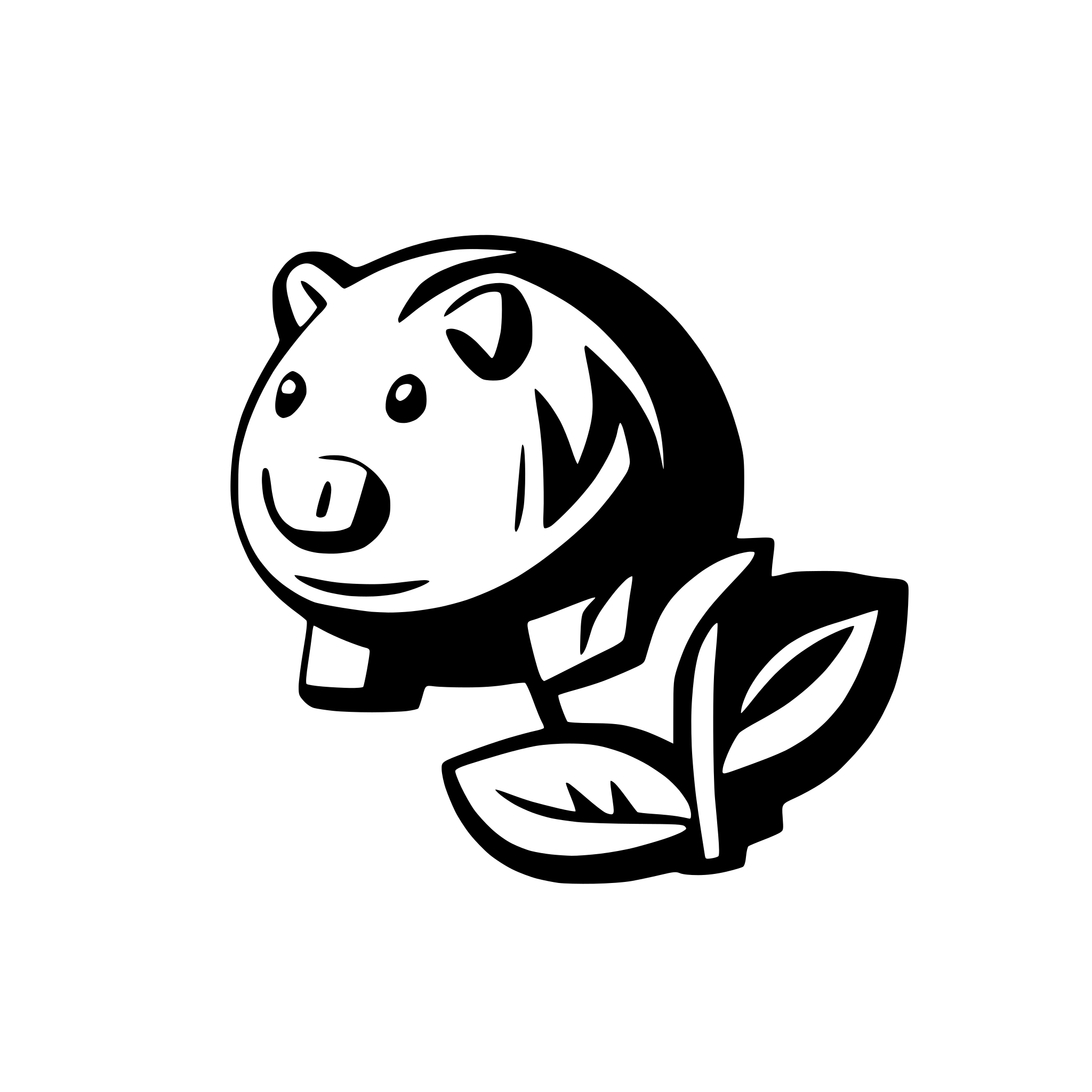 AI-generated SVG of a vector piggybank
