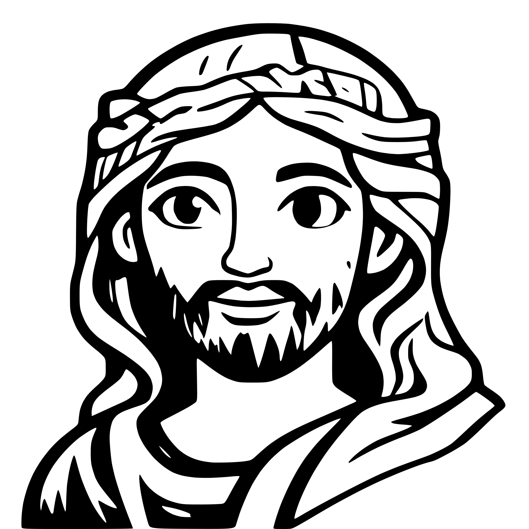 AI-generated SVG of a a rouded bible Jesus face