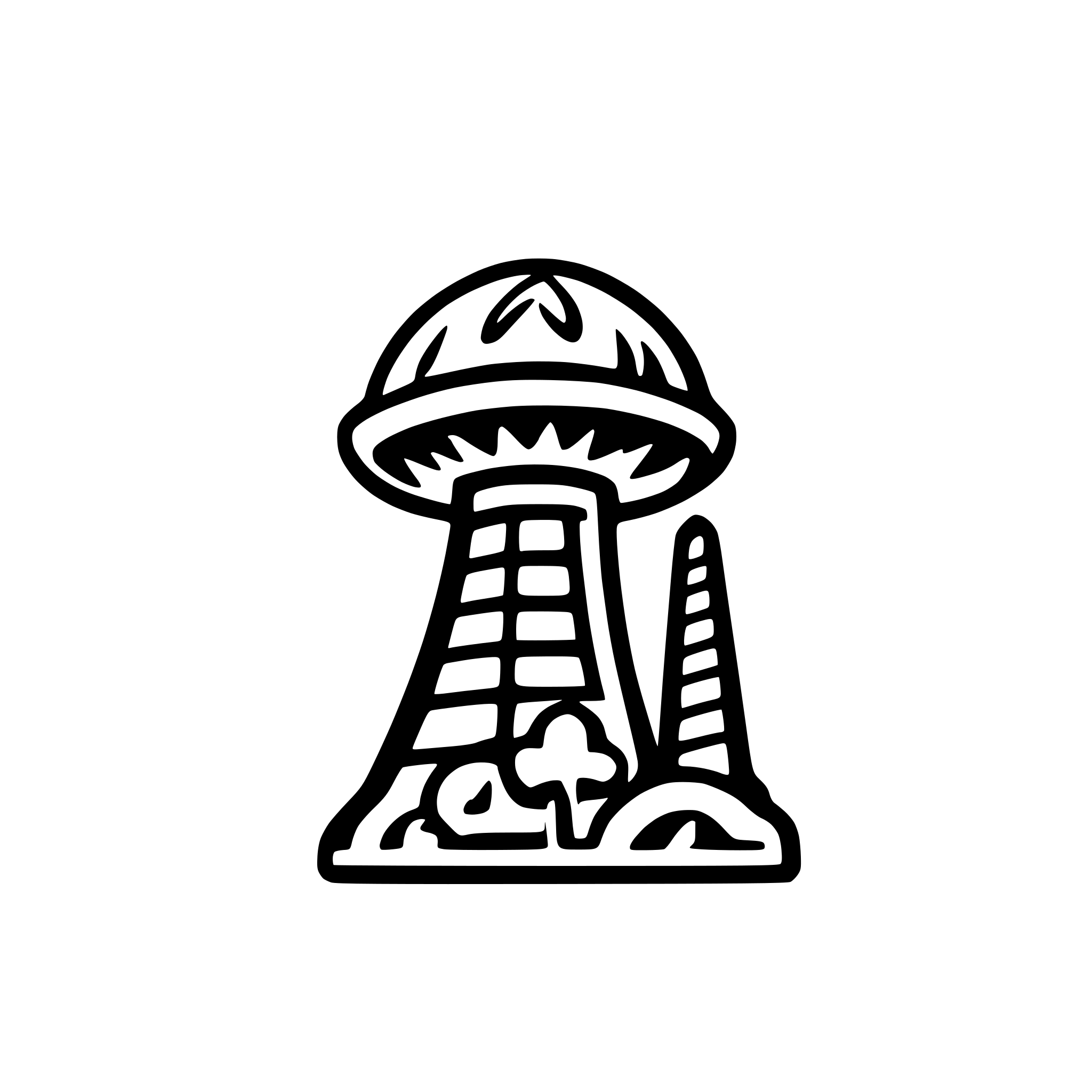 AI-generated SVG of a lying microwave telecommunicationtower tower construction has a truffle mushroom