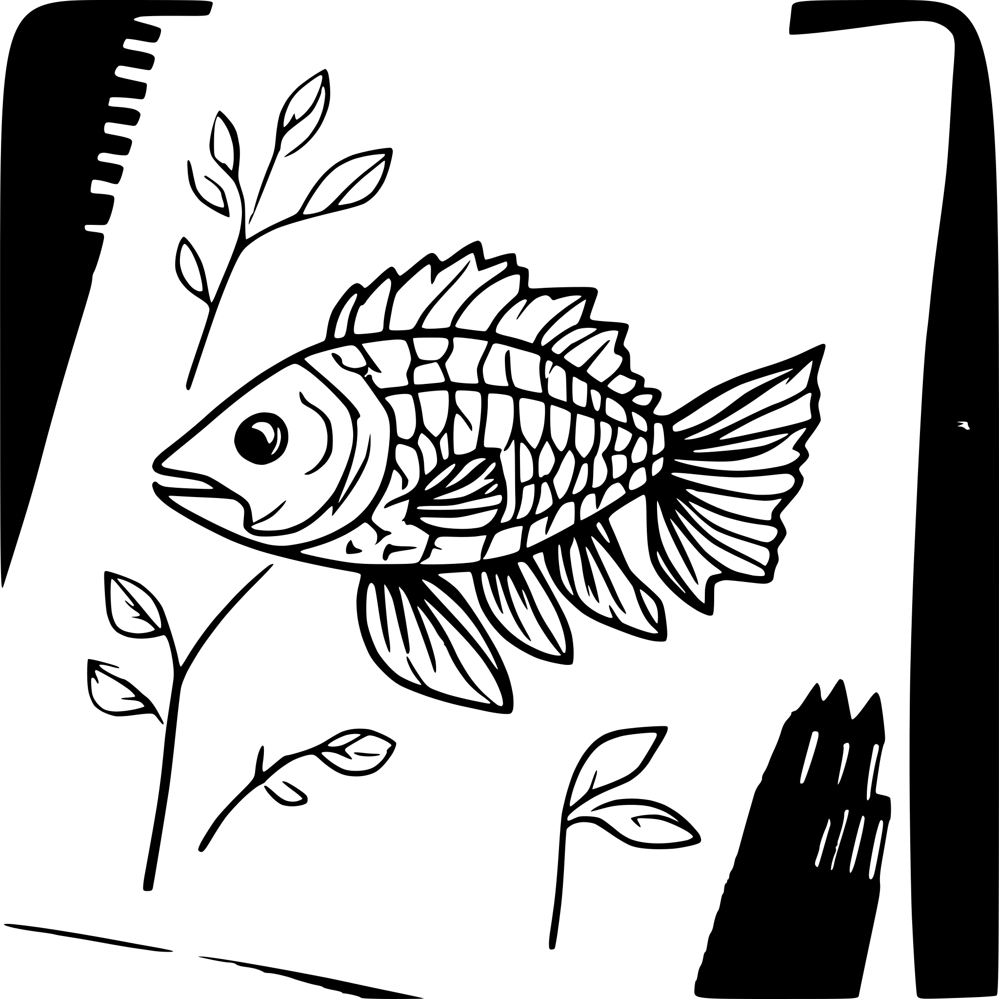 AI-generated SVG of 'ikan'