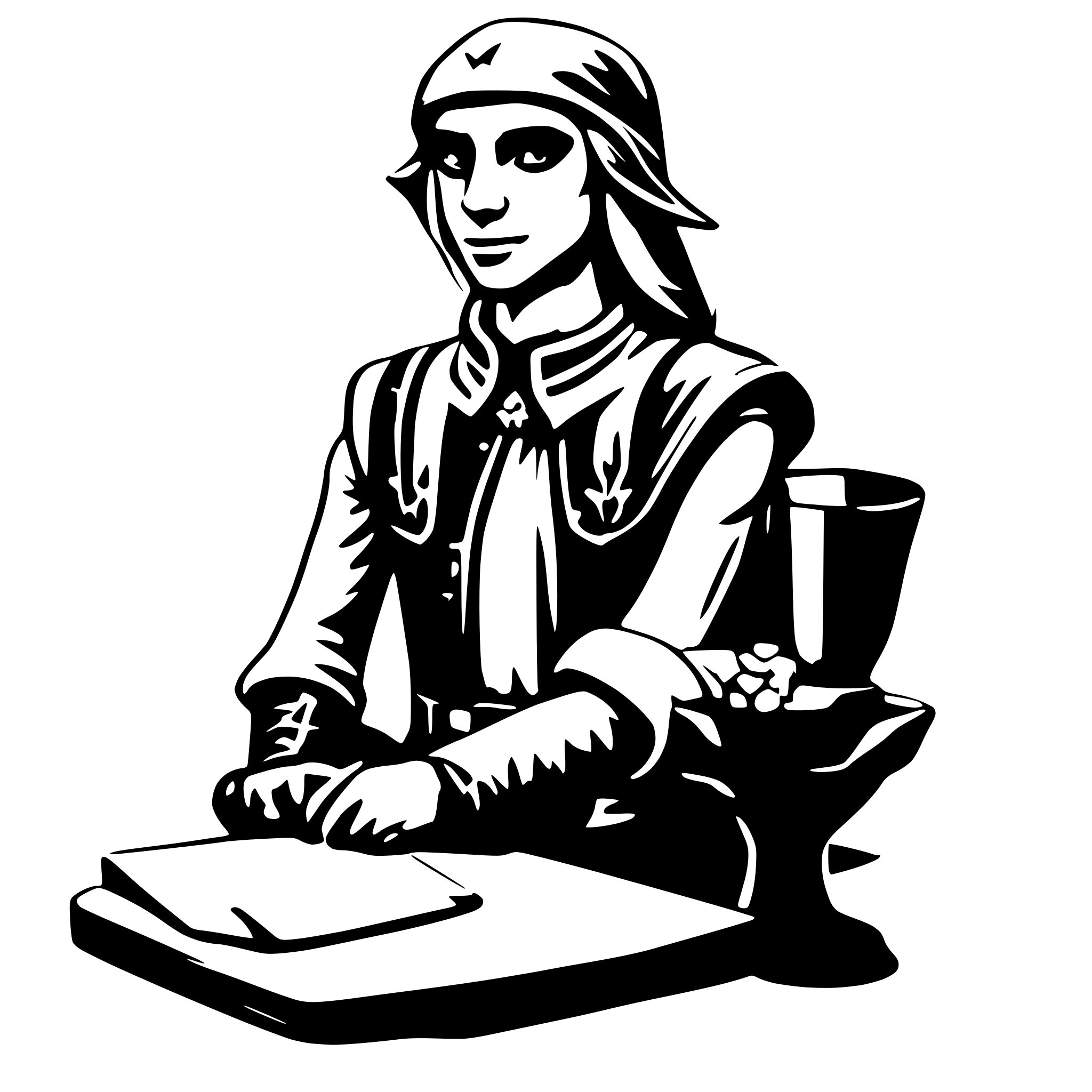 AI-generated SVG of a elf mtg