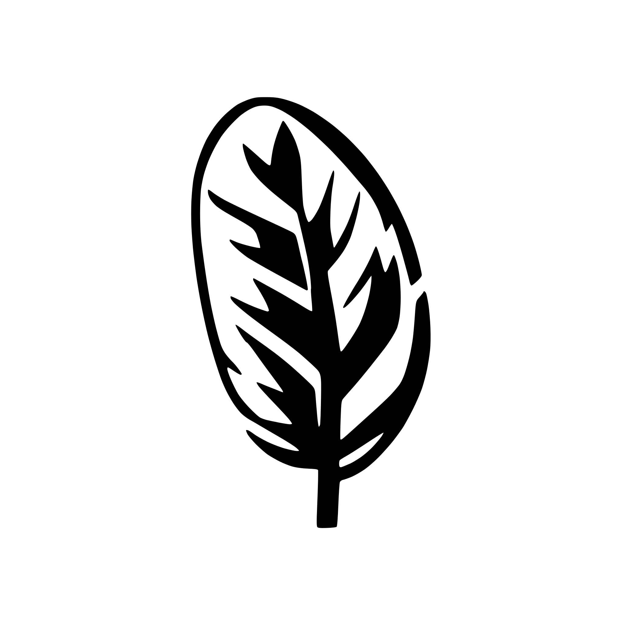 AI-generated SVG of 'feather'