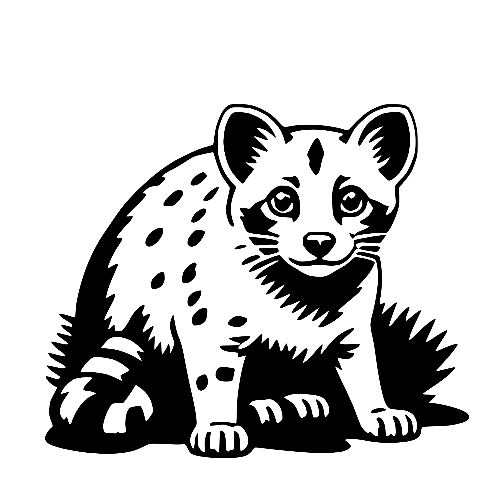 AI-generated SVG of a civet