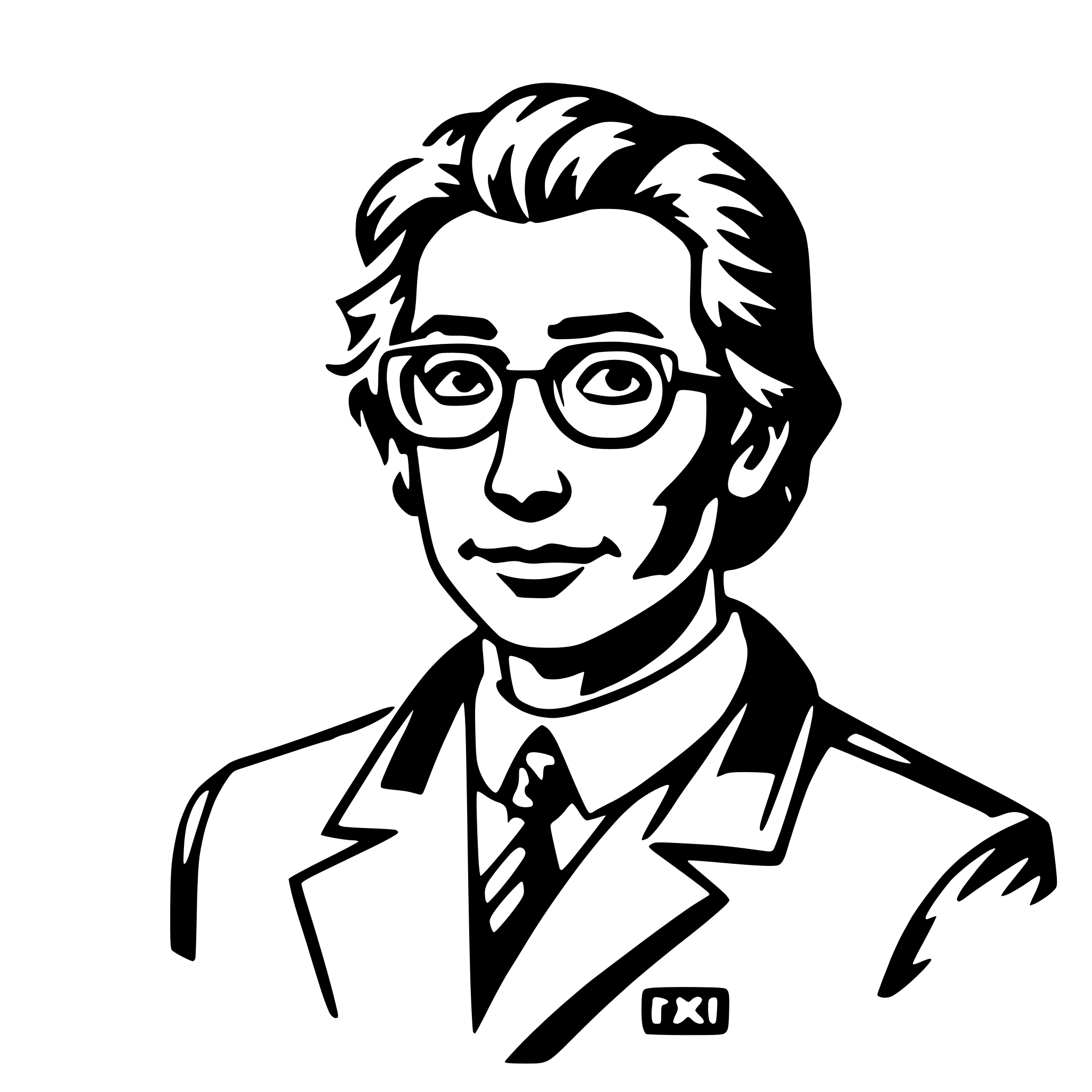 AI-generated SVG of a physicist