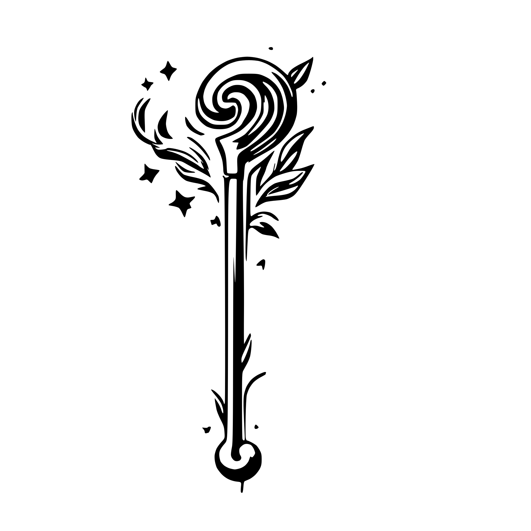 AI-generated SVG of a A beautifully designed magic wand, elegantly crafted with intricate details, emitting vibrant sparks that are creatively shaped like question marks. The background should be mystical and enchanting, enhancing the magical theme, with a color palette of deep blues and purples, accented by shimmering golds. The overall composition should evoke a sense of wonder and curiosity, perfect for a quiz application named AI-generated SVG of a A beautifully designed magic wand, elegantly crafted with intricate details, emitting vibrant sparks that are creatively shaped like question marks. The background should be mystical and enchanting, enhancing the magical theme, with a color palette of deep blues and purples, accented by shimmering golds. The overall composition should evoke a sense of wonder and curiosity, perfect for a quiz application named