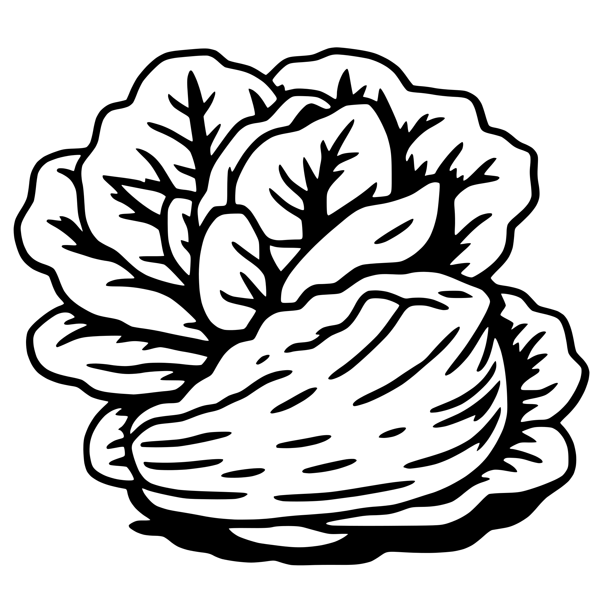 AI-generated SVG of 'lettuce'