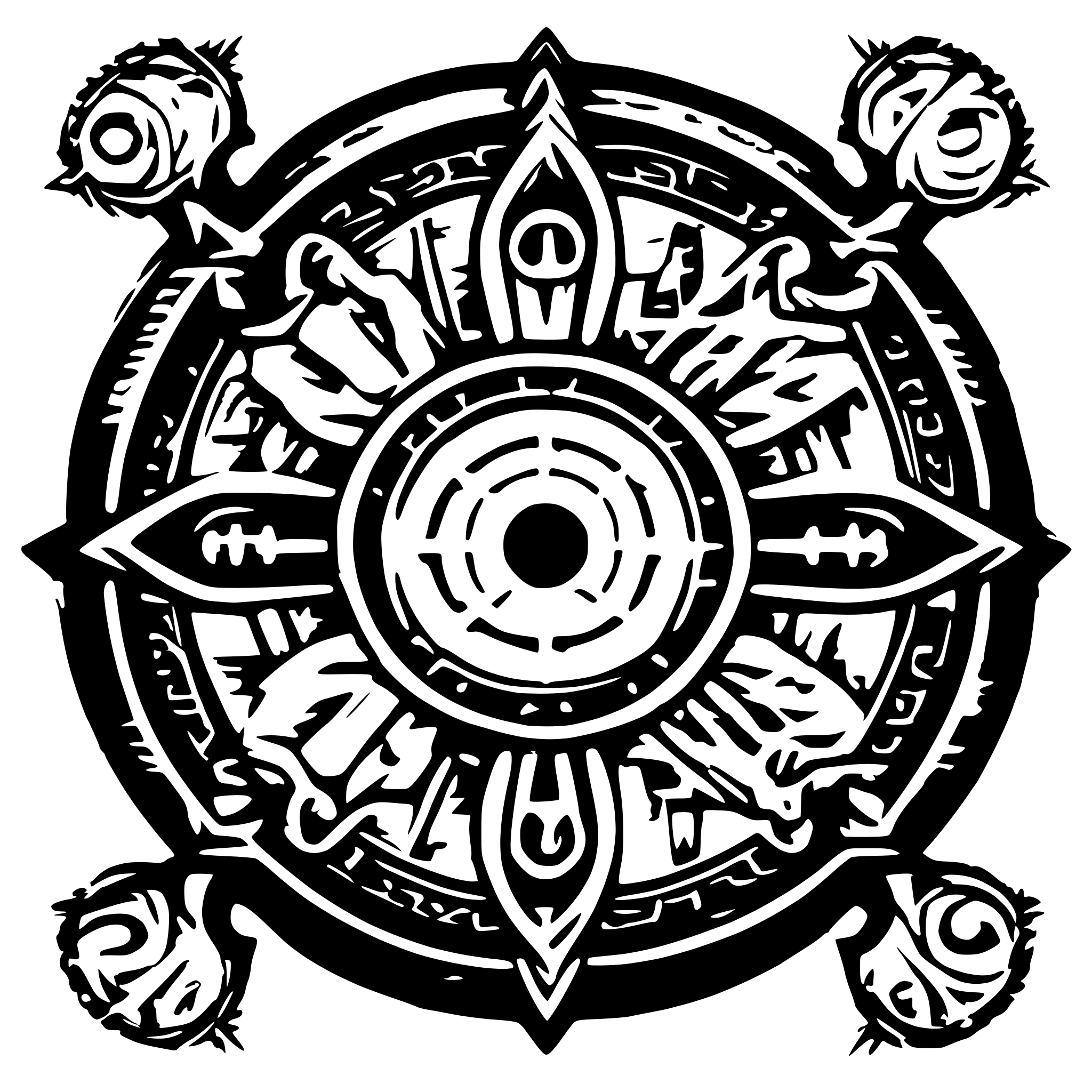 AI-generated SVG of a mini occult signs like background svg