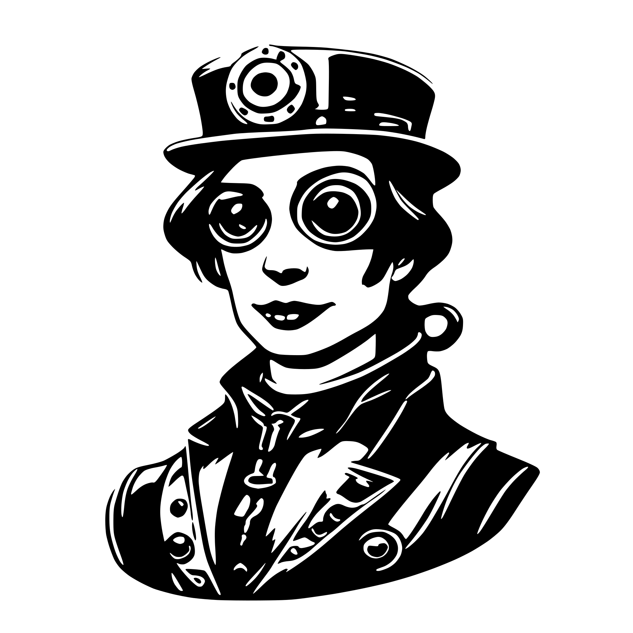 AI-generated SVG of 'steampunk'