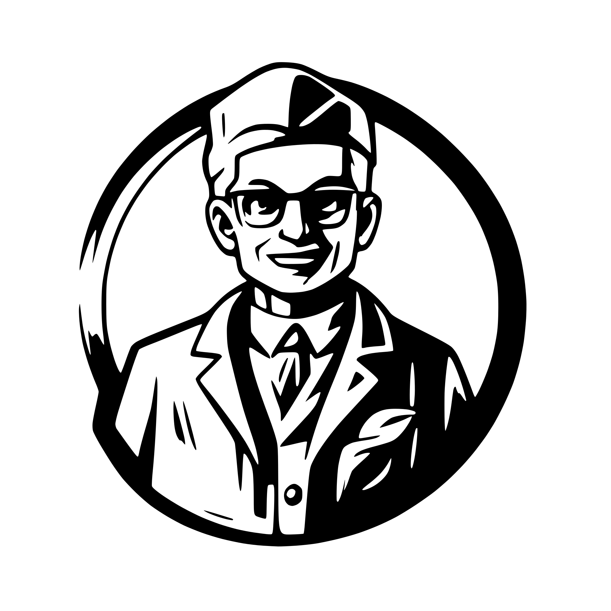 AI-generated SVG of a old doctor