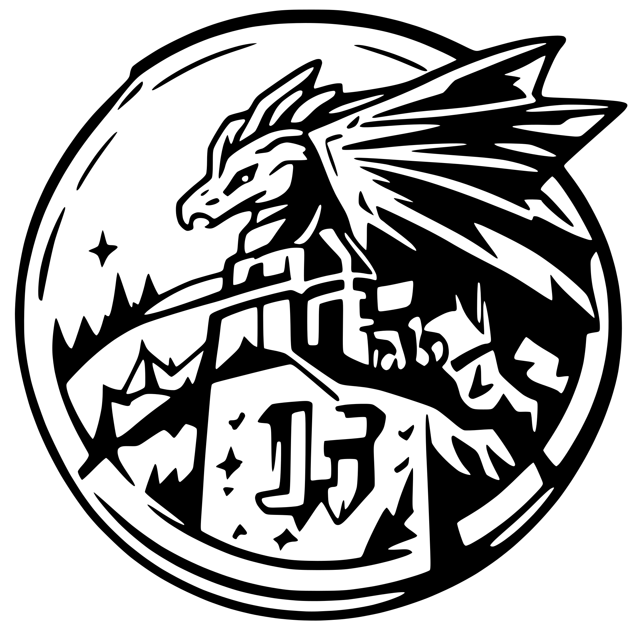 AI-generated SVG of a create a team tshirt logo for team named the black dragons incorporating they are from Soaring Heights pk8 in Erie, Colorado. Both Soaring Heights PK8 and Erie, Colorado must be included. have the dragon with wing unflurried coming out from blue mountains with white caps and the colorado flag below the team name. the team name should arch. width of the design should be at least 9 inches