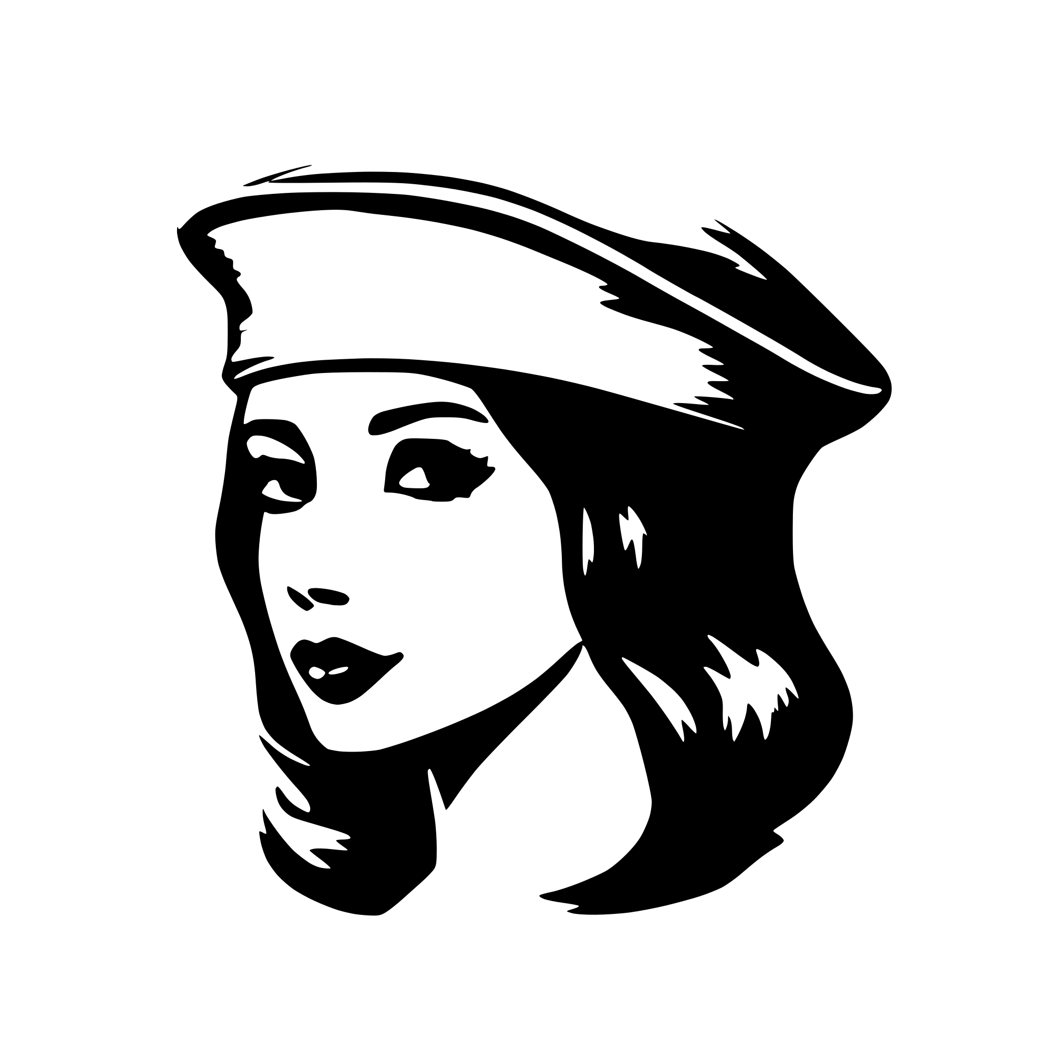 AI-generated SVG of a elegant english beret