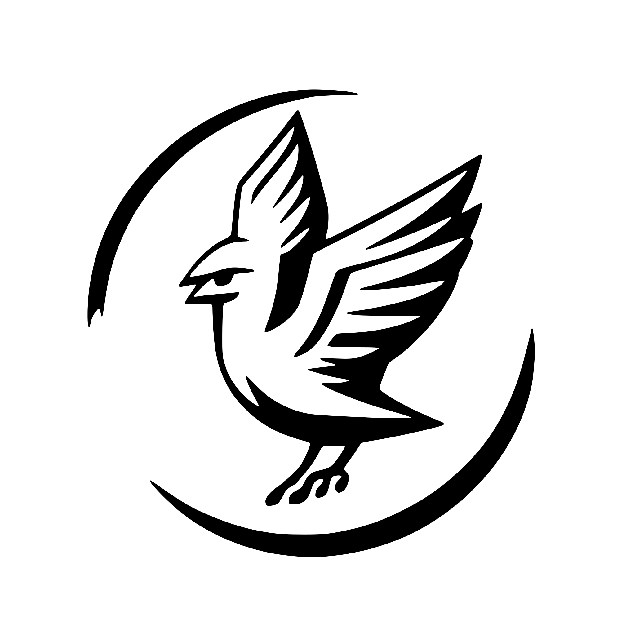 AI-generated SVG of 'abstract bird in flight'