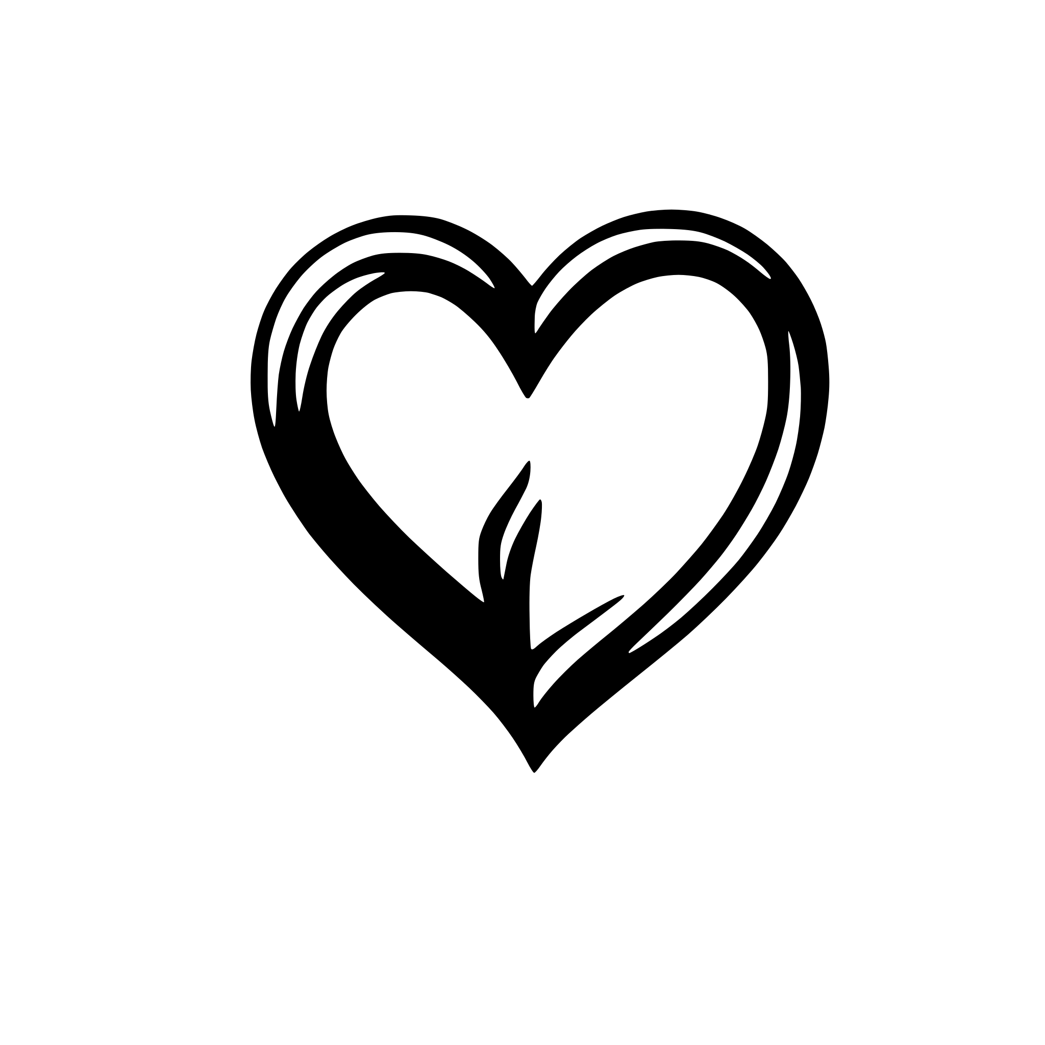 AI-generated SVG of a abstract heart with two halves
