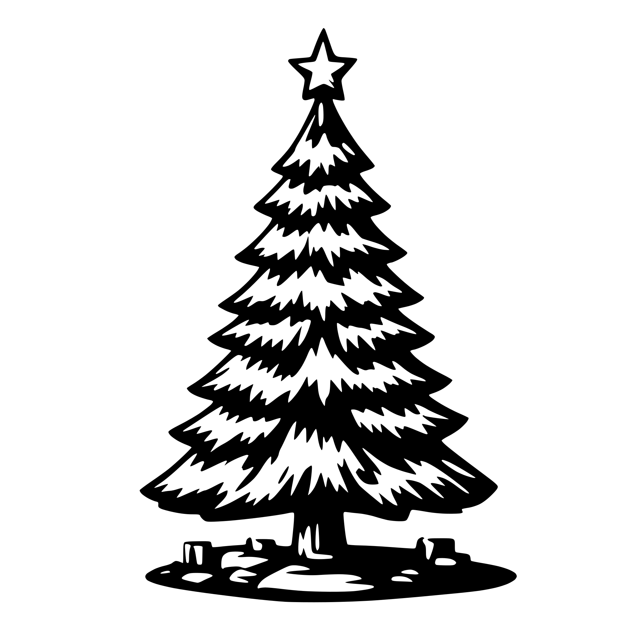 AI-generated SVG of 'Christmas tree with lights'