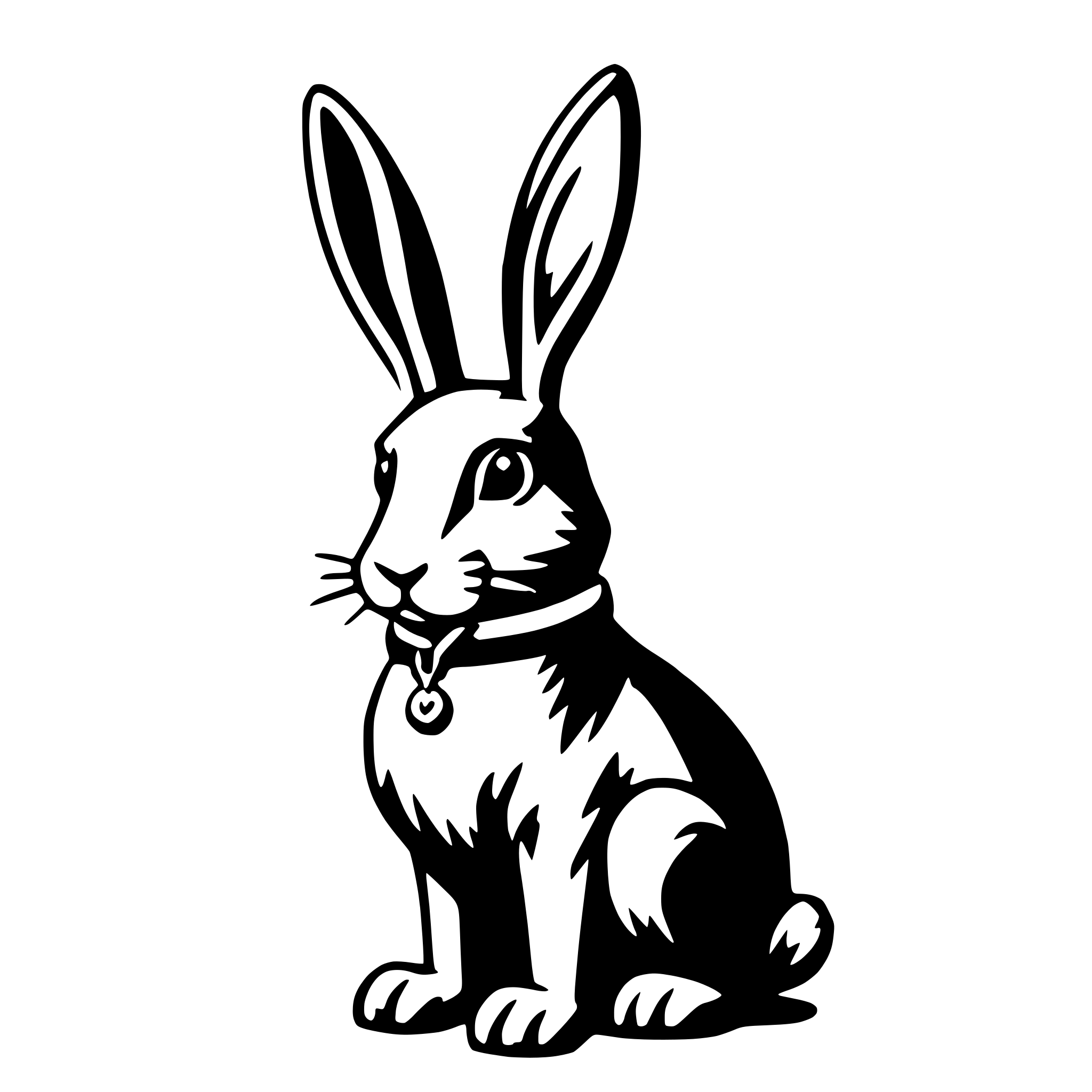 AI-generated SVG of 'rabbit with top hat'