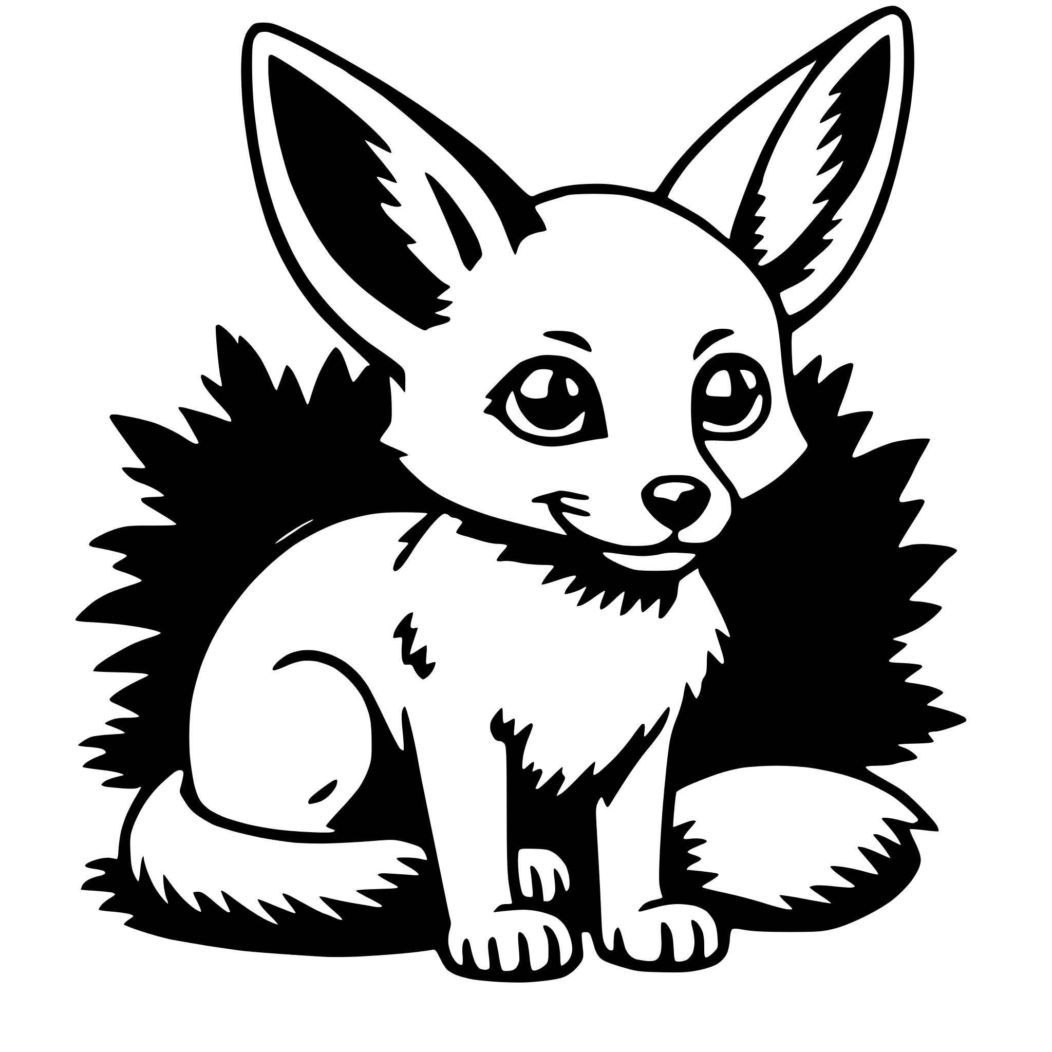 AI-generated SVG of a fennec fox