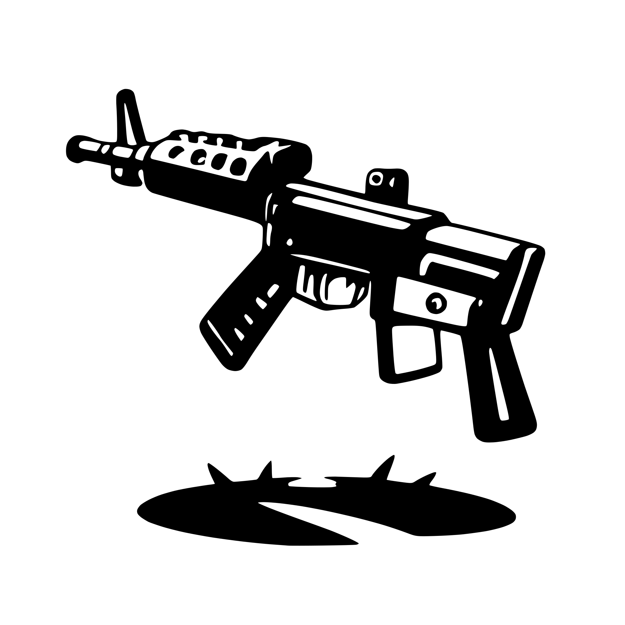 AI-generated SVG of a AR-15