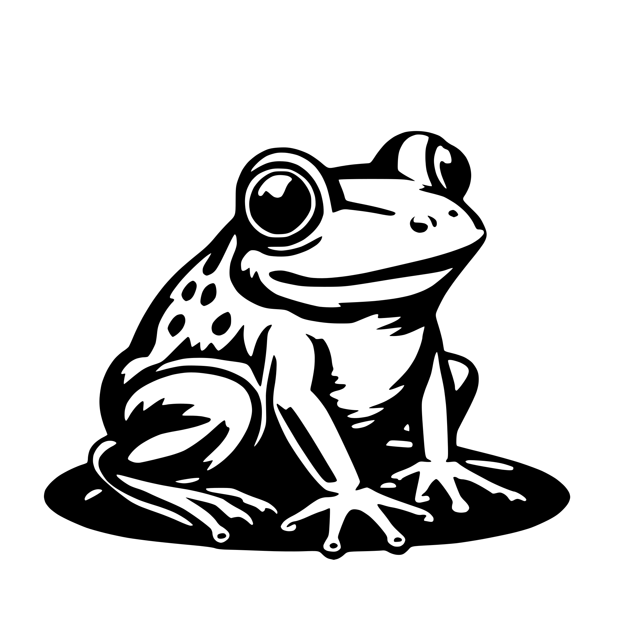 AI-generated SVG of a frog