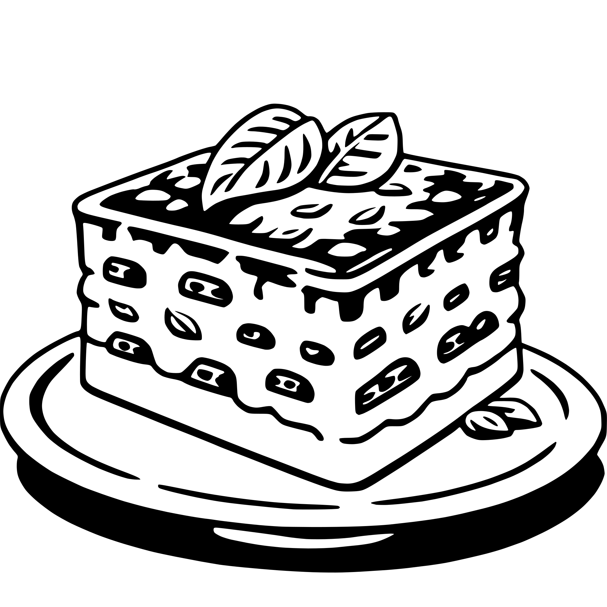 AI-generated SVG of 'lasagna'