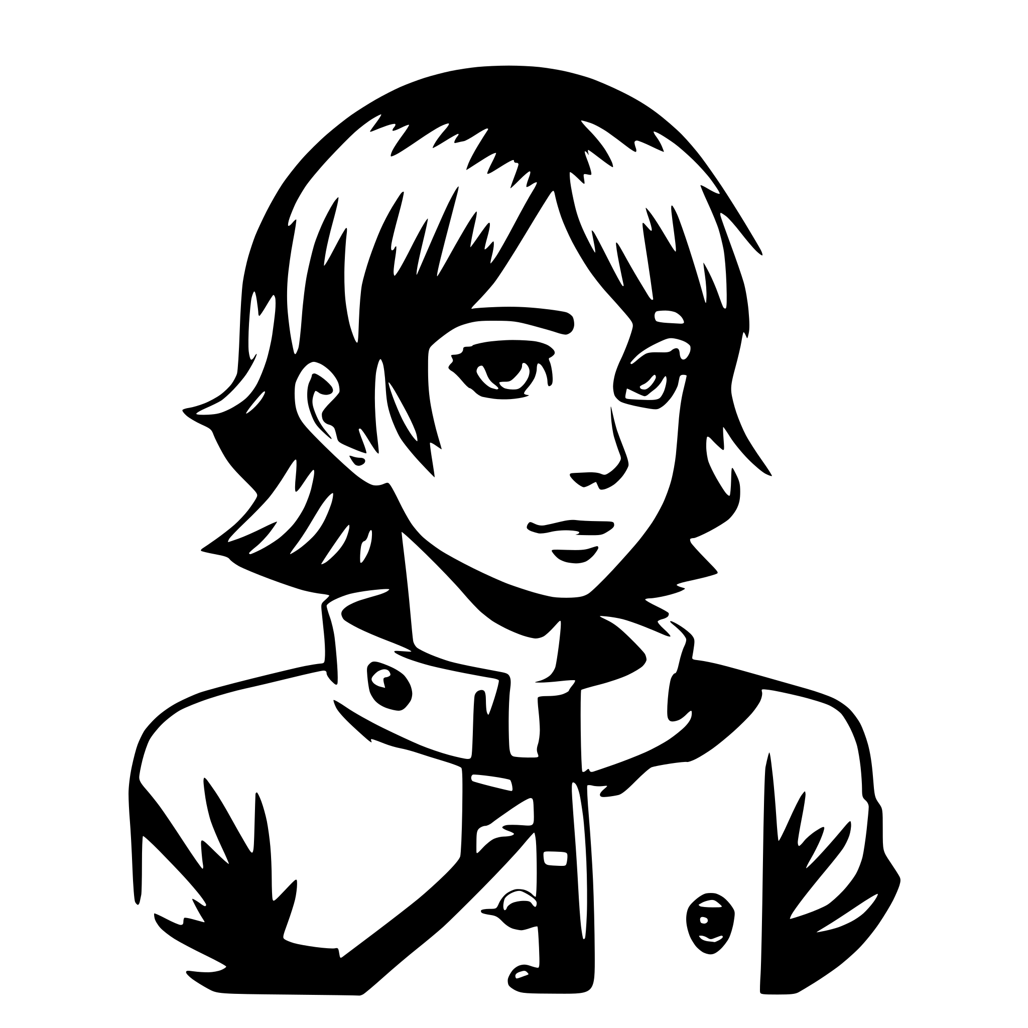 AI-generated SVG of 'A anime character'