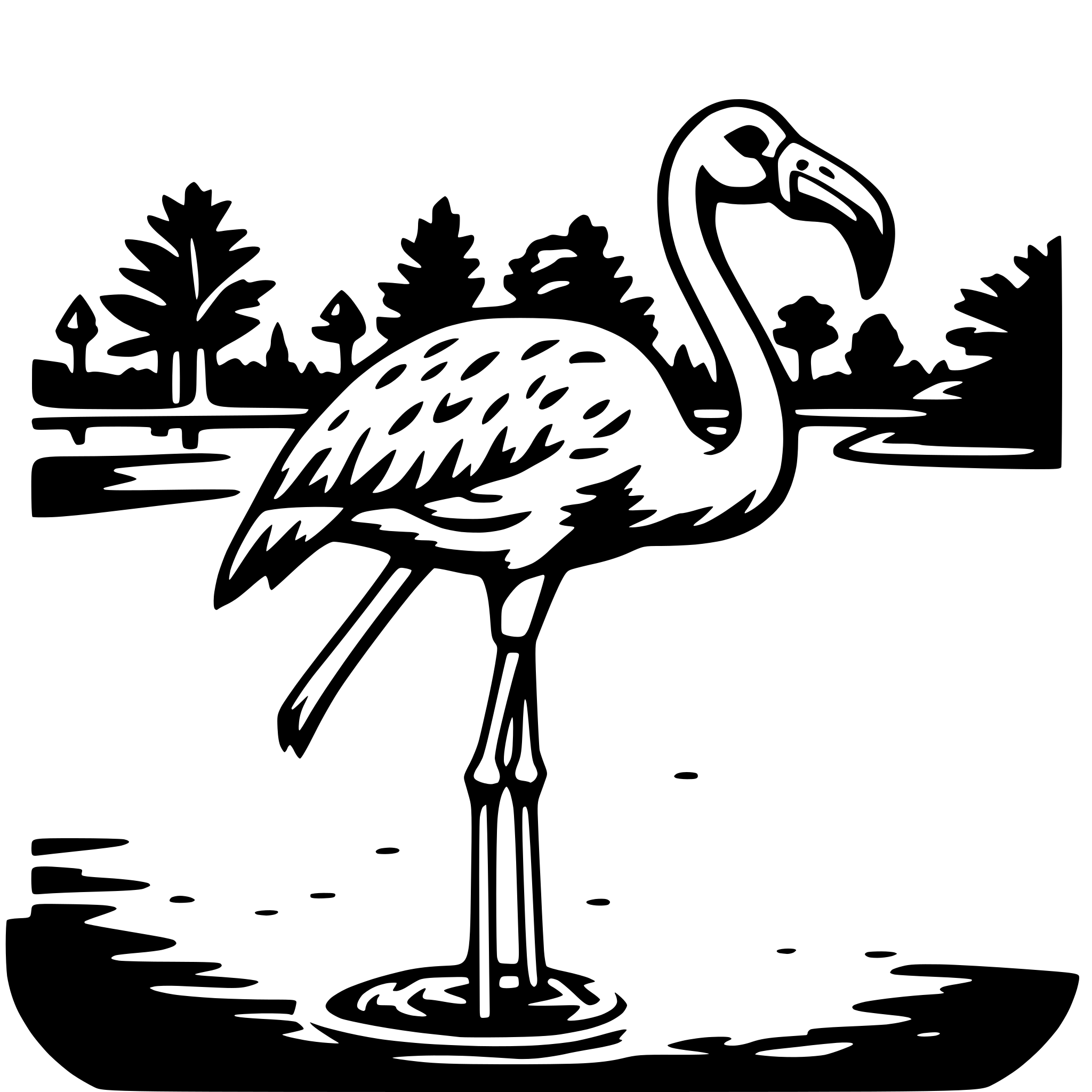 AI-generated SVG of 'flamingo standing water'