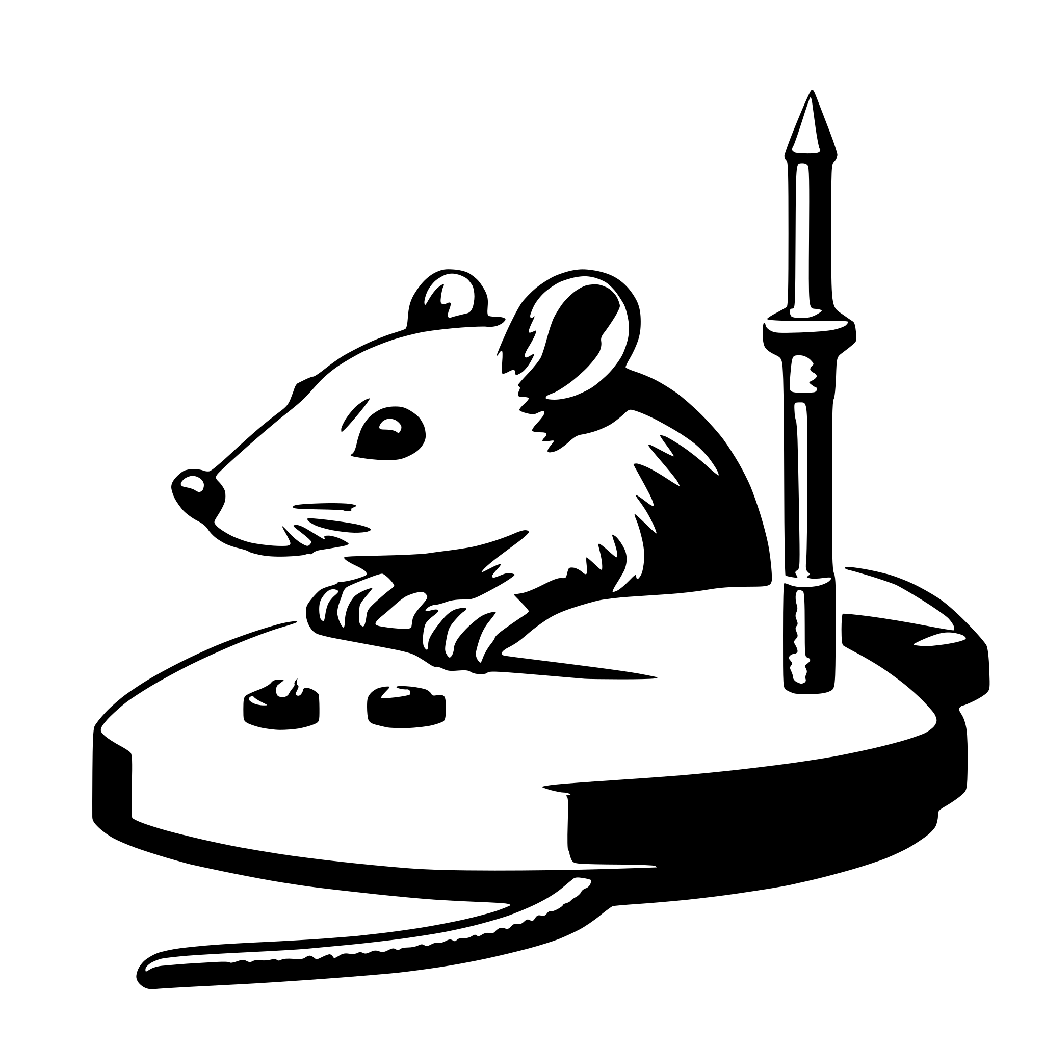 AI-generated SVG of a A mouse being injected  with a needle