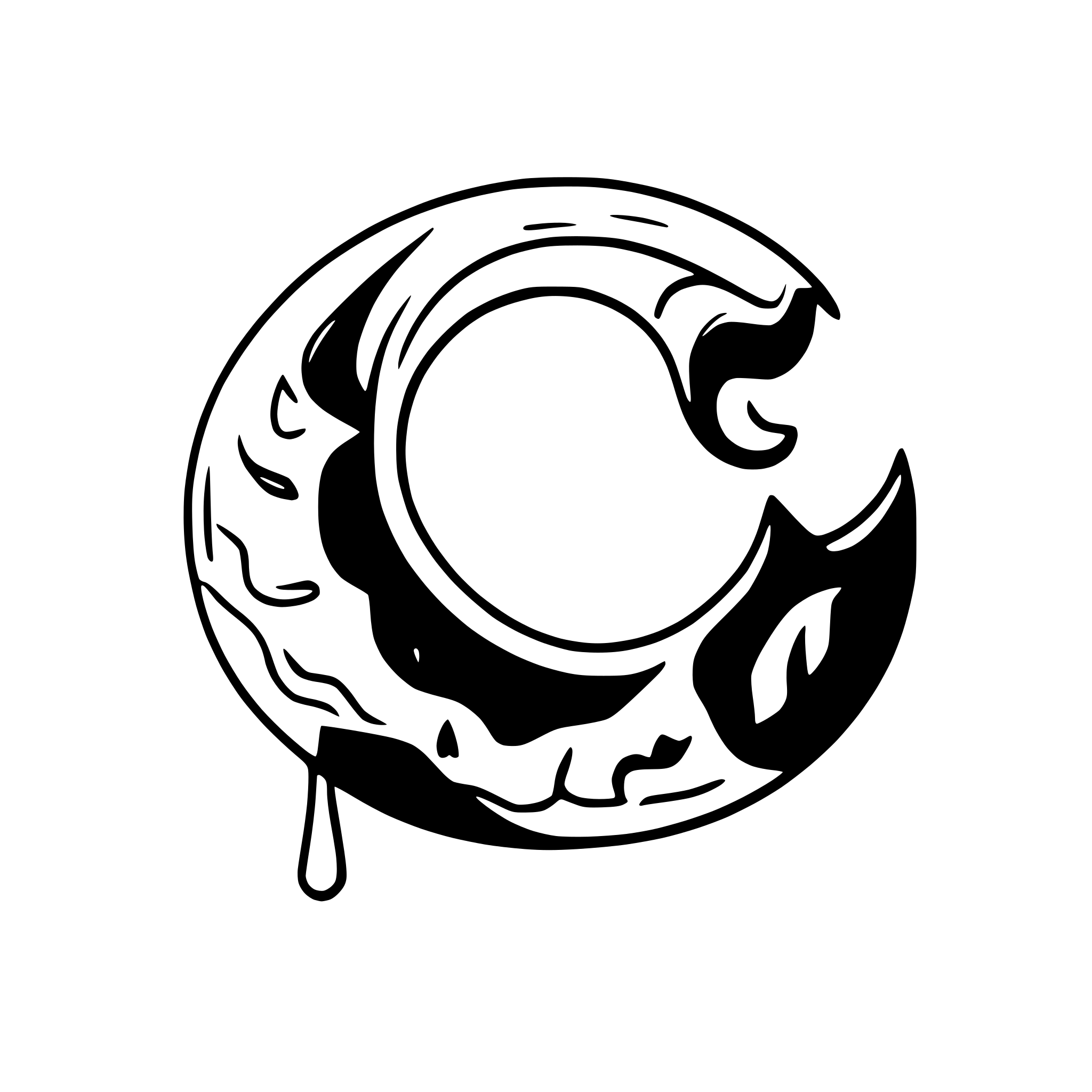 AI-generated SVG of a crescent moon made from yarn