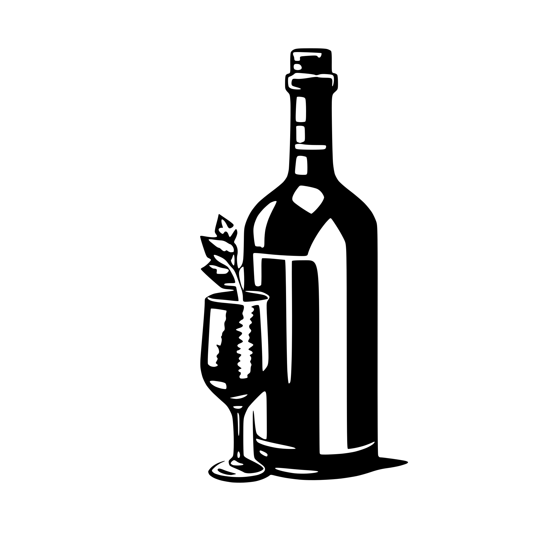 AI-generated SVG of 'wine bottle alone without label'